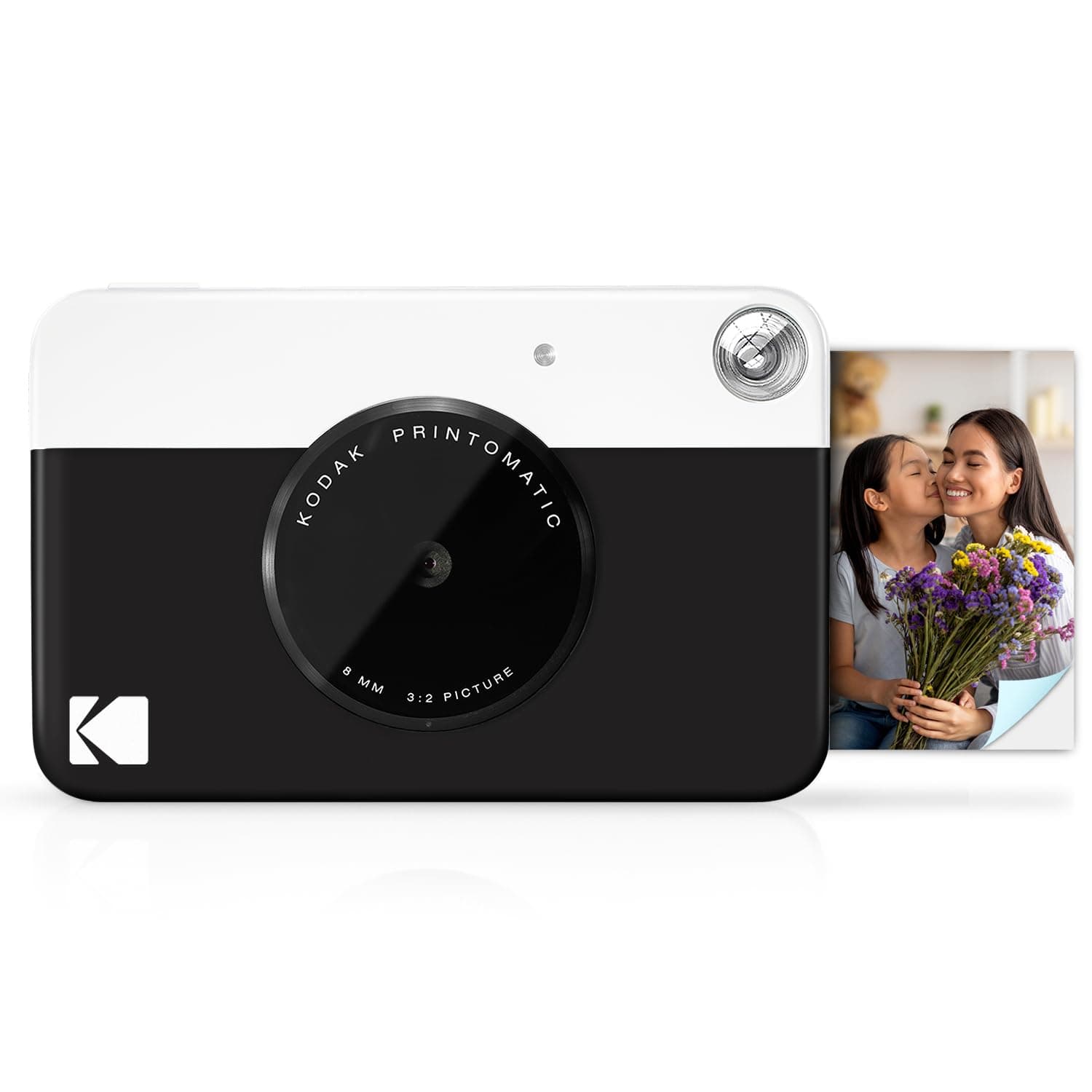PRINTOMATIC Digital Instant Print Camera (Black), Full Color Prints On Zink 2x3 Sticky-Backed Photo Paper - Print Memories Instantly