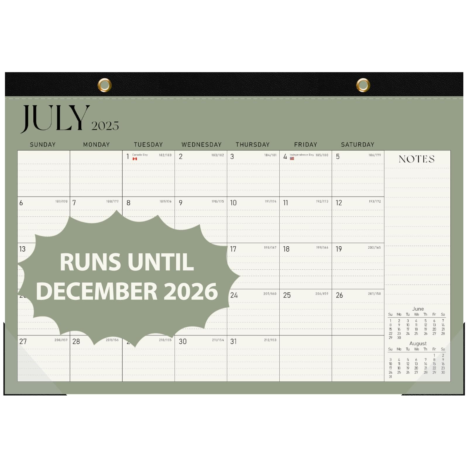 Desk Calendar 2025, January 2025 to June 2026, 18 Months, Large Size 17" x 12" Desktop/Wall Monthly Calendar with To Do List, Personal Desk Calendar Planner for Home, School, Office