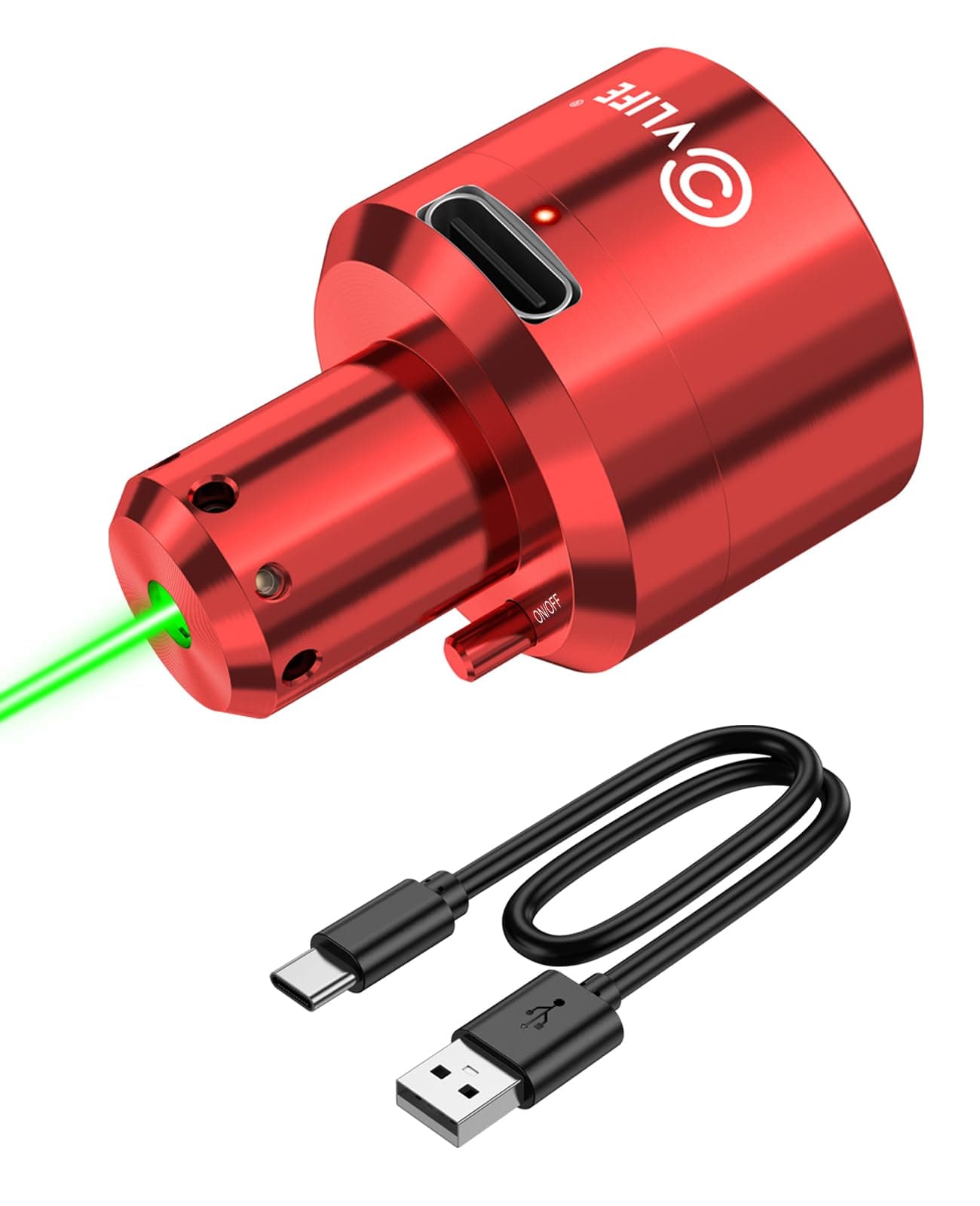 CVLIFE Rechargeable Green/Red Laser Bore Sight Magnetic Bore Sight Laser for Multiple Calibers Professional Boresighter with Magnetic Connection