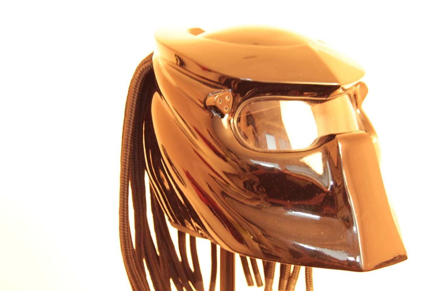 Predator Motorcycle Helmet X1 GOLD with Led Lamp made by XFF Fiber Factory