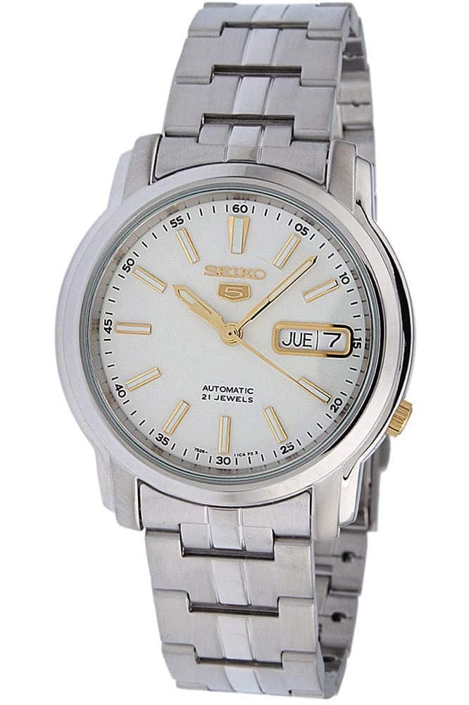 Mens Automatic Watch, Analog Display and Stainless Steel Strap SNKL77K1