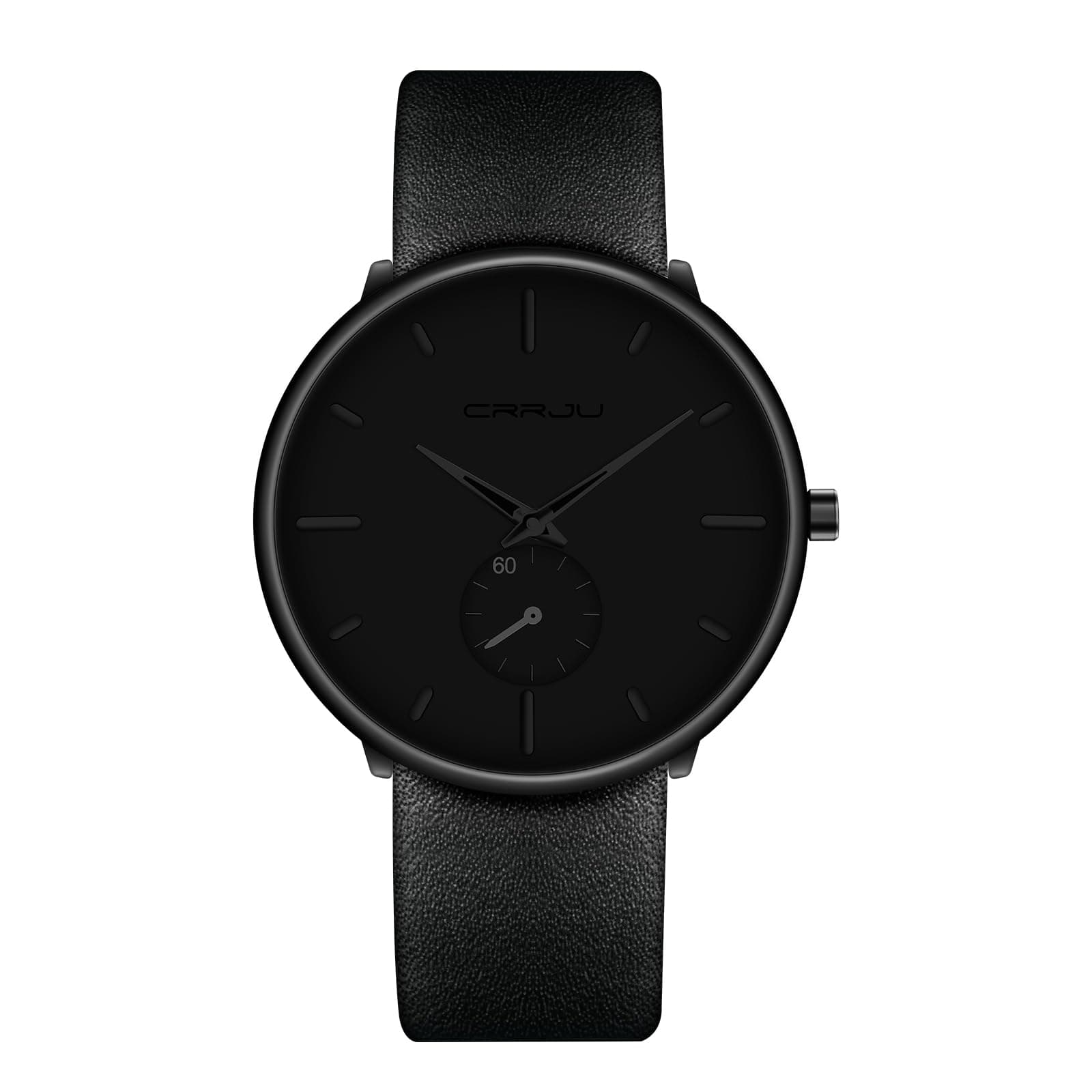 Mens Watches Ultra-Thin Minimalist Waterproof-Fashion Wrist Watch for Men Unisex Dress with Leather Band