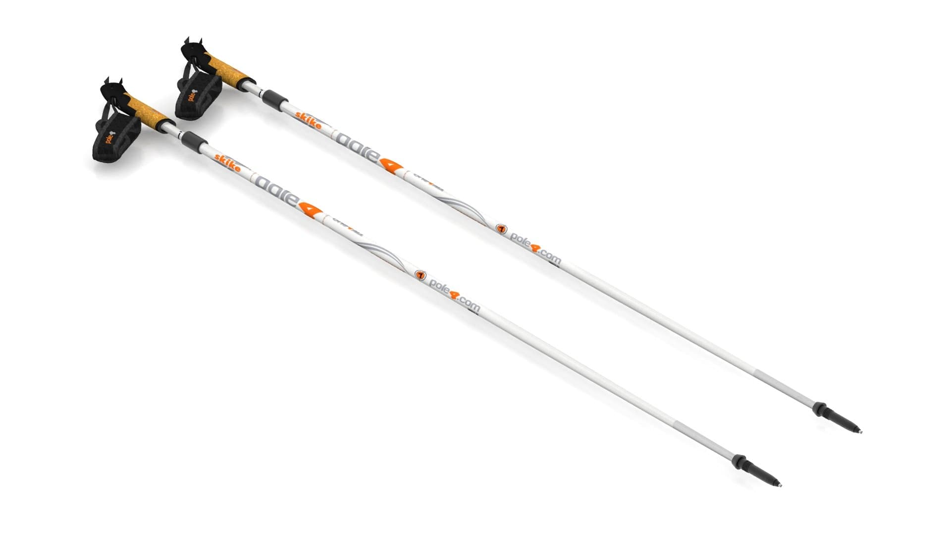 skike - Adjustable High Tech Carbon Poles (45-63 Inch) 30% Carbon - Original SKIKE
