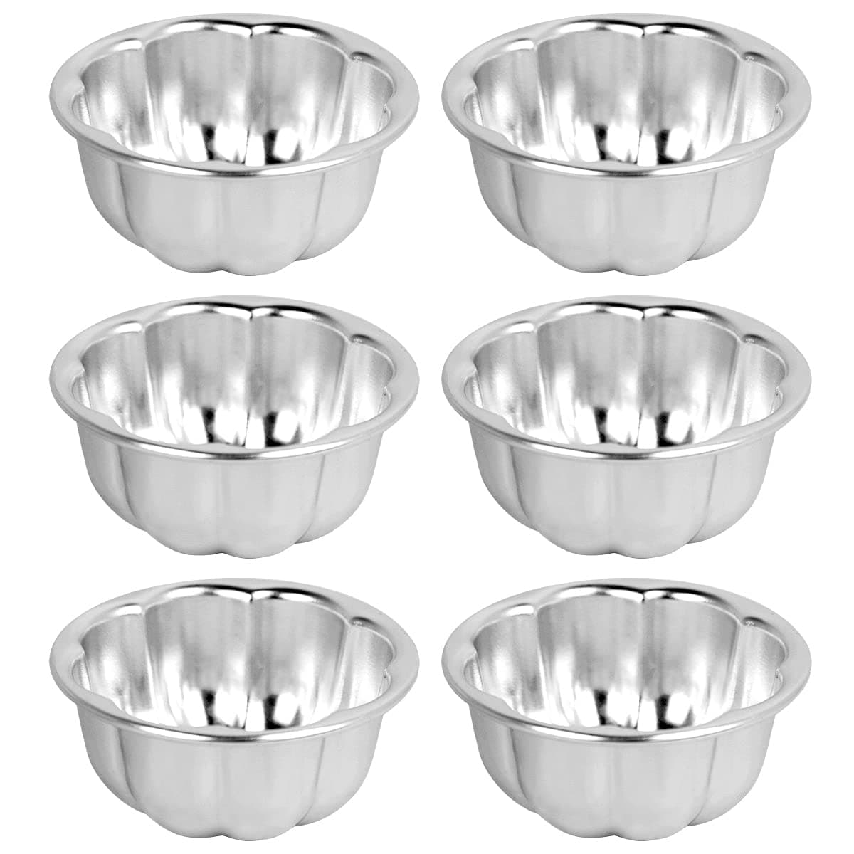 Cup Cake Molds Aluminum for Jello Nonstick Pudding Pan Cupcake Muffin Cups Cake Tartlets Baking Tool (3.5 x1.6inch)