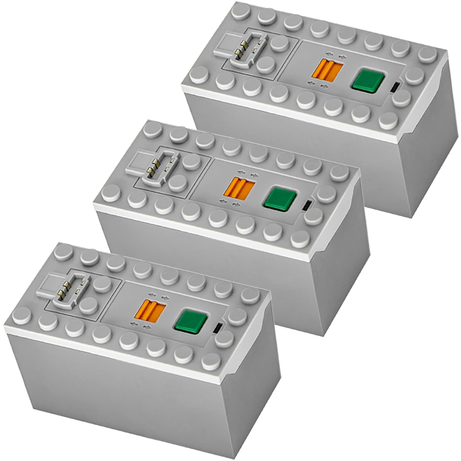 Habow Technic Power-Functions Power Functions AAA Battery Box 88000 (3 Piece) Compatible with mainbrands Building Block MOC Technic-Parts.