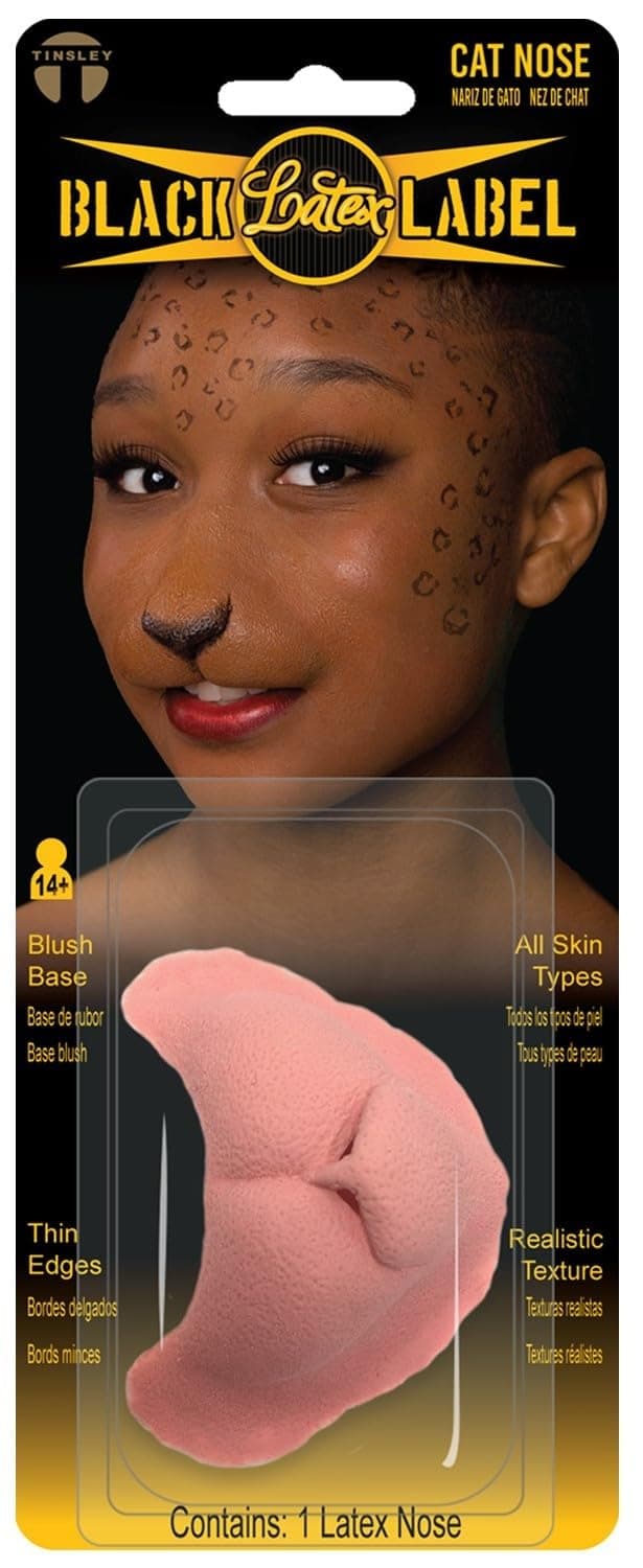 Transformative Cat Nose by Black Label Latex - Realistic Feline Costume Prosthetic for Halloween and Cosplay - Professional Makeup Accessory by Christien Tinsley