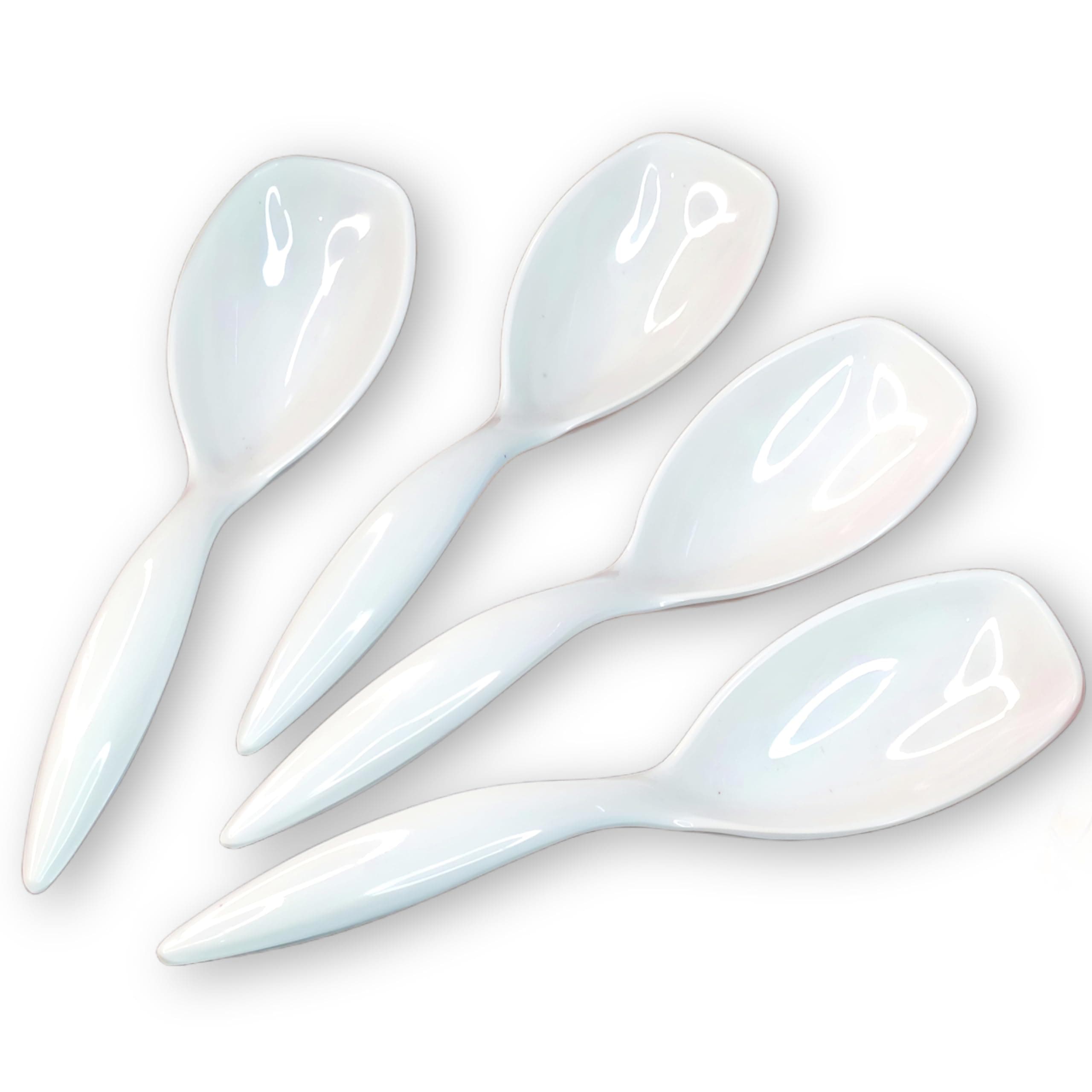 CREATIVE HUB Vemlons Long Handled Serving Spoon, Melamine Tableware, Set of 4 Piece