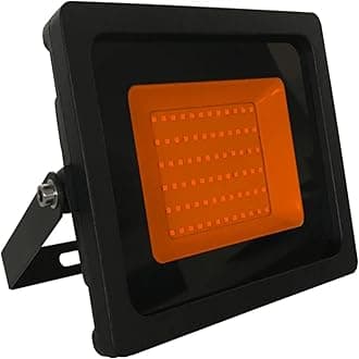 30W Orange LED Slimline Floodlight, Waterproof Outdoor Light, IP65 Rated Focus Light for Small Gardens & Effect Lighting, Energy-Efficient A+ Rating, 240W Equivalent with 120-Degree Beam Angle [Energy Class A]