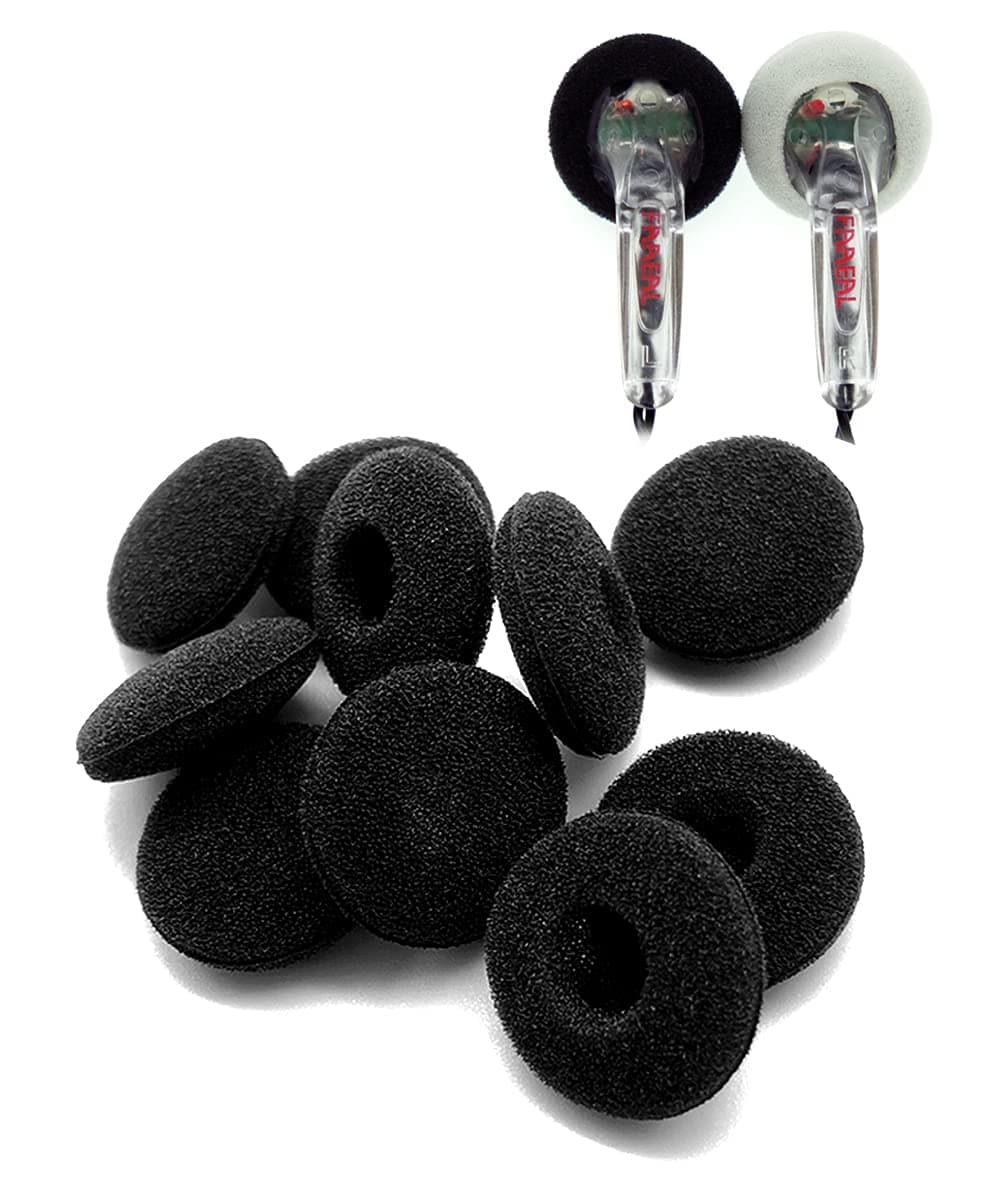 15 Pairs Replacement Ear Tips for Ear Buds Headsets Earphones Accessories,Soft Foam Earbuds Eartips,Earpads Ear Bud Pad Cushions Replace Sponge Covers for Diameter 15mm-20mm Headphones(Black)