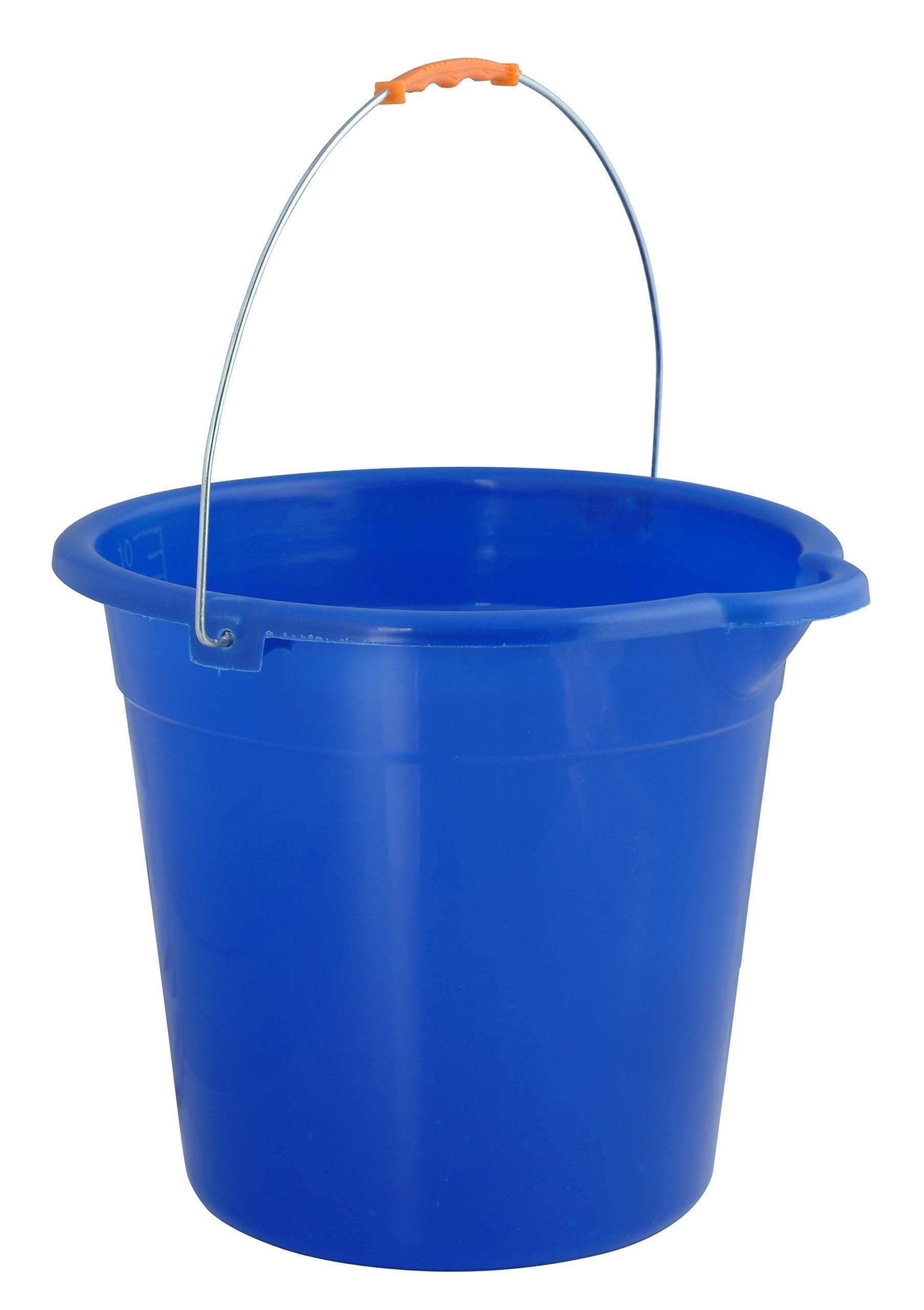 Mop Bucket 2.5 Gallon Bucket for Cleaning - Plastic Car Wash Bucket with Grip Handle - Royal Blue Small Durable Plastic Pail for Fishing, Mopping, Cleaning Camping -10 Liter