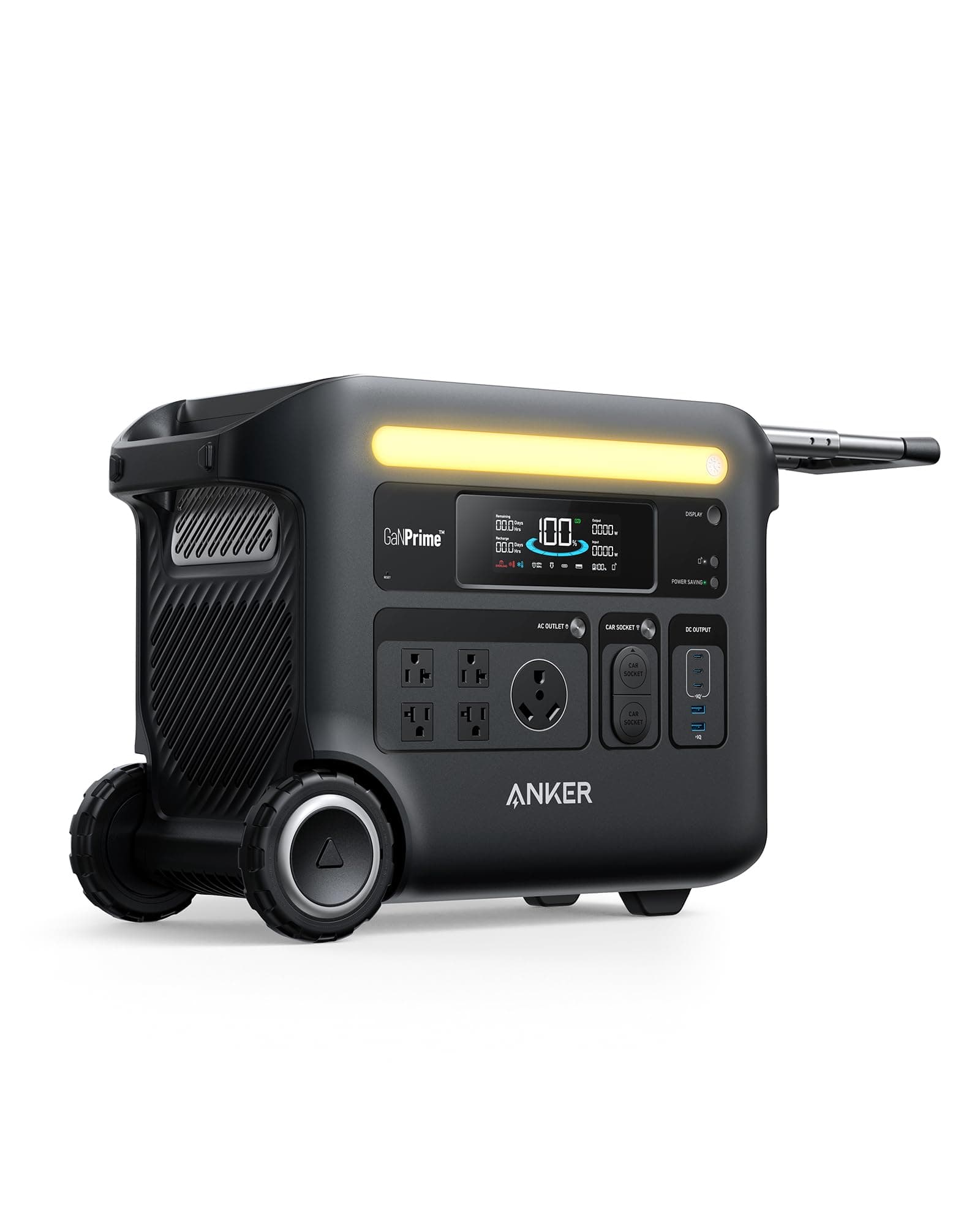 Anker SOLIX F2600 Portable Power Station, 2400W (Peak 3600W) Solar Generator, GaNPrime Battery Generators for Home Use, 2560Wh LiFePO4 Power Station for Outdoor Camping, and RVs (Solar Panel Optional) (Renewed)