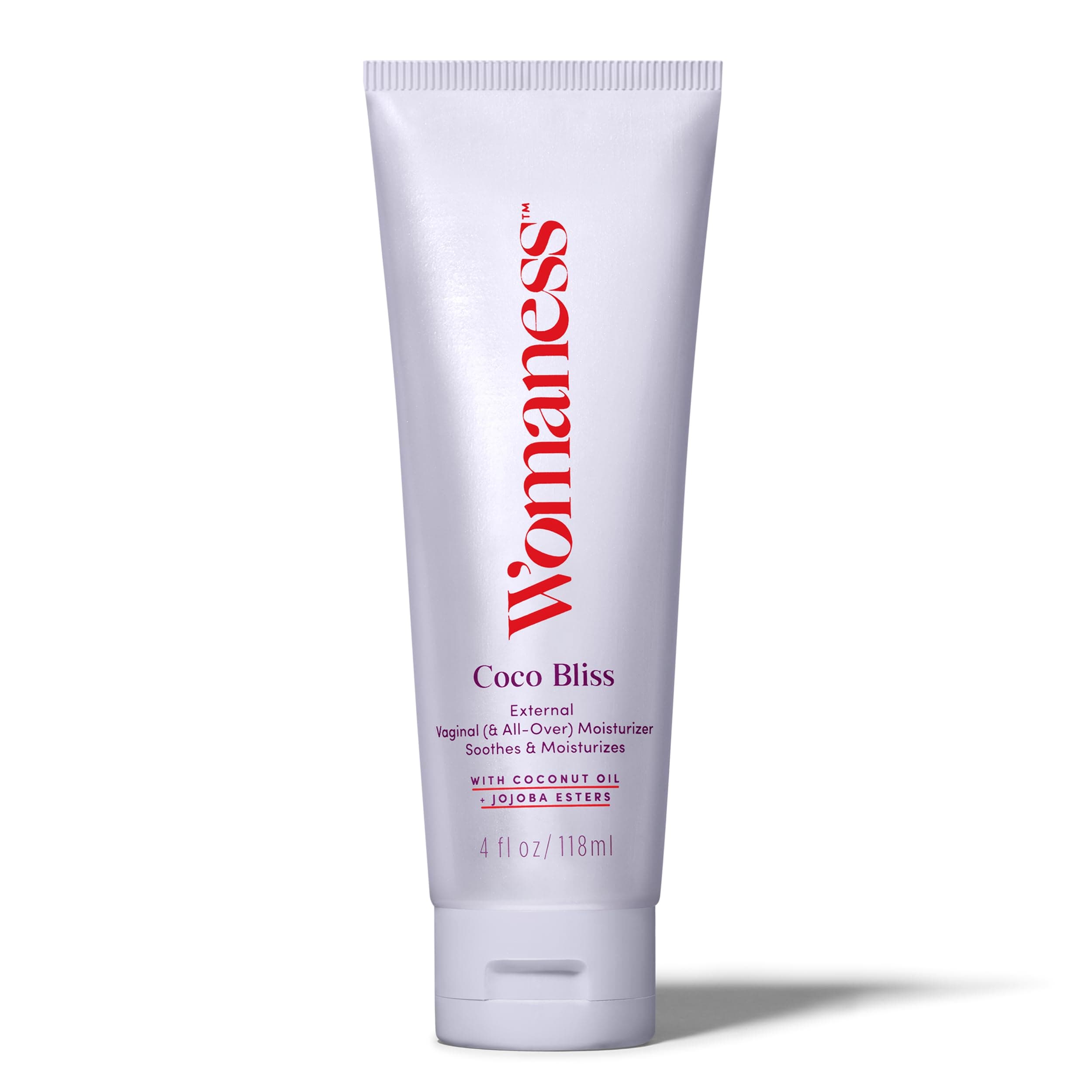 Womaness Coco Bliss l Moisturizer - Hydrating Coconut Cream for l Dryness - Non-Sticky Cream for External Intimate & Body Care - Estrogen & Hormone-Free Formula for Women - 4oz