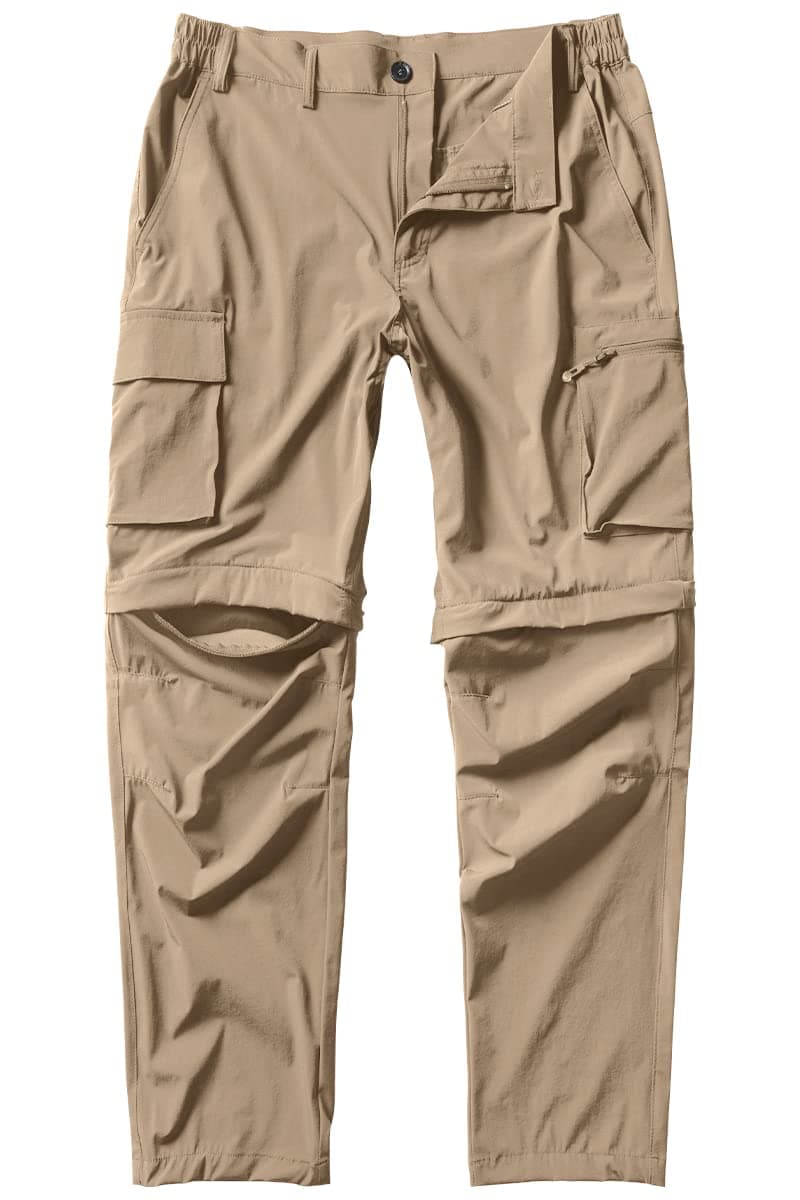 Mens Hiking Convertible Pants Outdoor Waterproof Quick Dry Zip Off Lightweight Fishing Pants