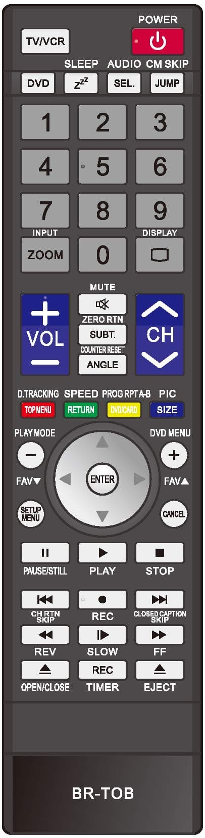 BR-TOB Remote Control Compatible with Toshiba SE-R0305 TV DVD Combo Remote for 15LV505 19CV100U 19LV61K 19LV505 19LV505C. See Description for More