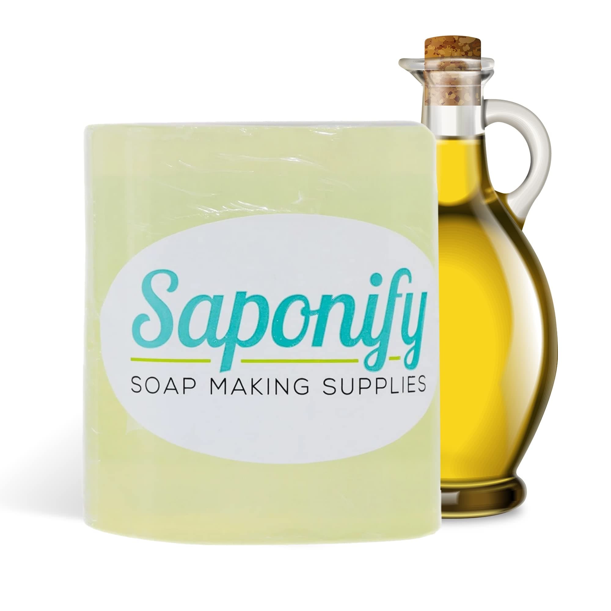 Saponify Soap Making Supplies2Lb Olive Oil Melt and Pour Base, Skin-Enhancing Olive Oil Base, Easy to Use Glycerin Base for