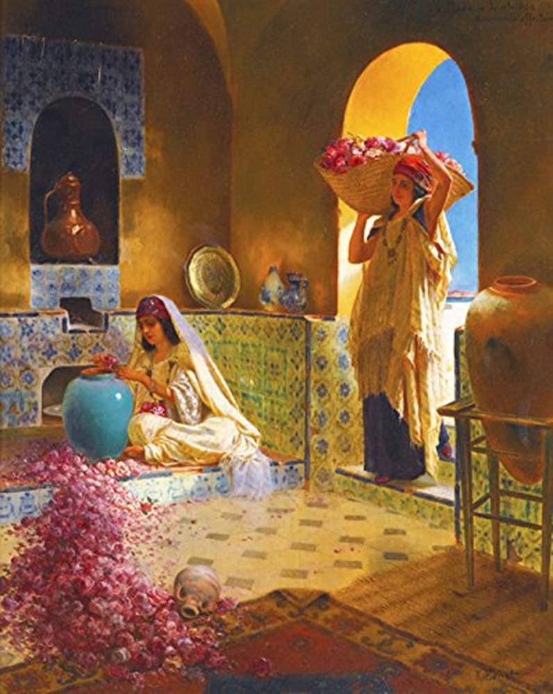 Ocher Art - Rudolf Ernst: The Perfume Makers (Oriental Art), Canvas Print, (24x19 Inches)