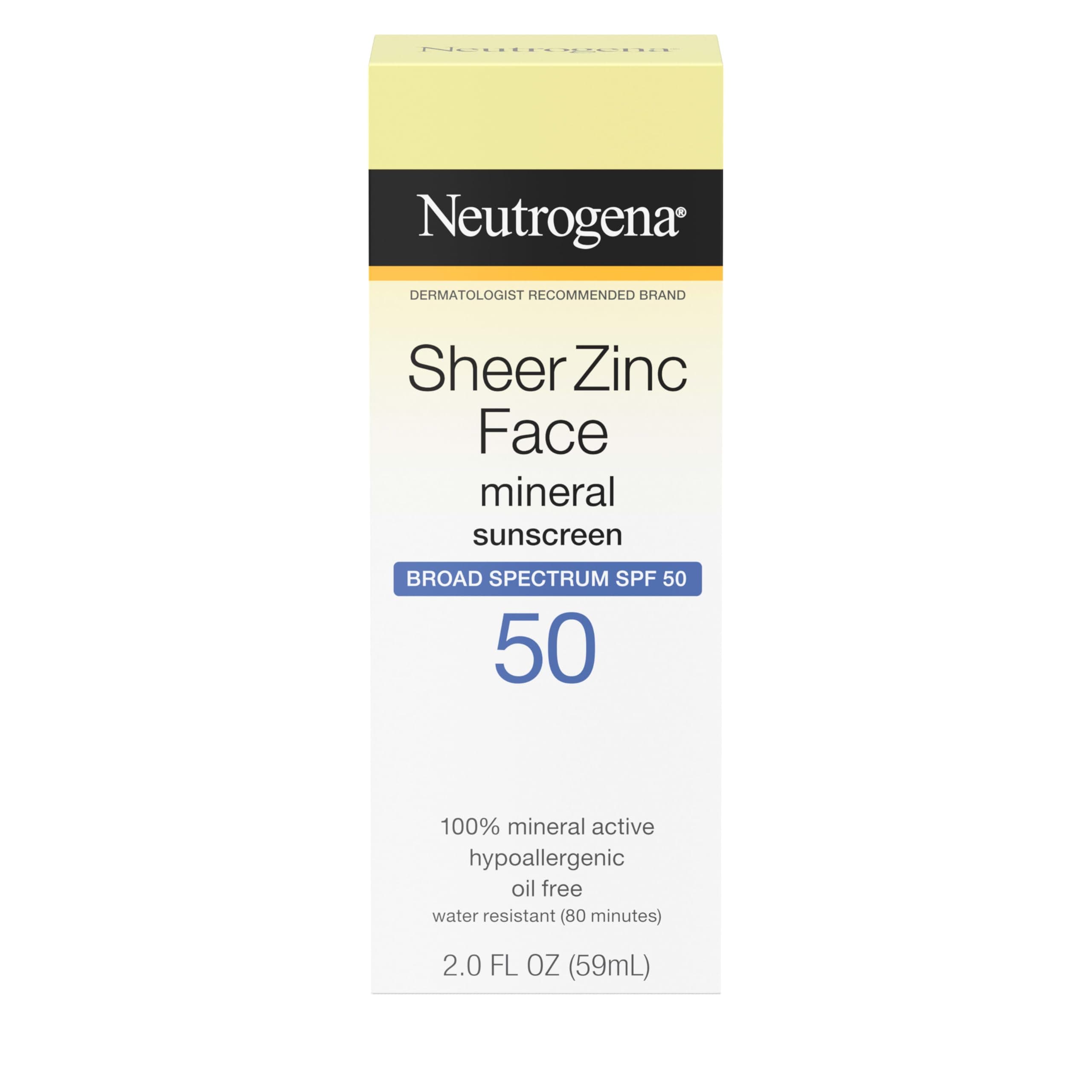 Neutrogena Sheer Zinc Oxide Dry Touch Mineral Face Sunscreen Lotion