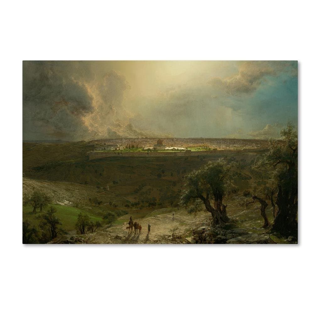 Trademark Fine ArtJerusalem from The Mount of Olives Wall Decor, 30 in x 47 in
