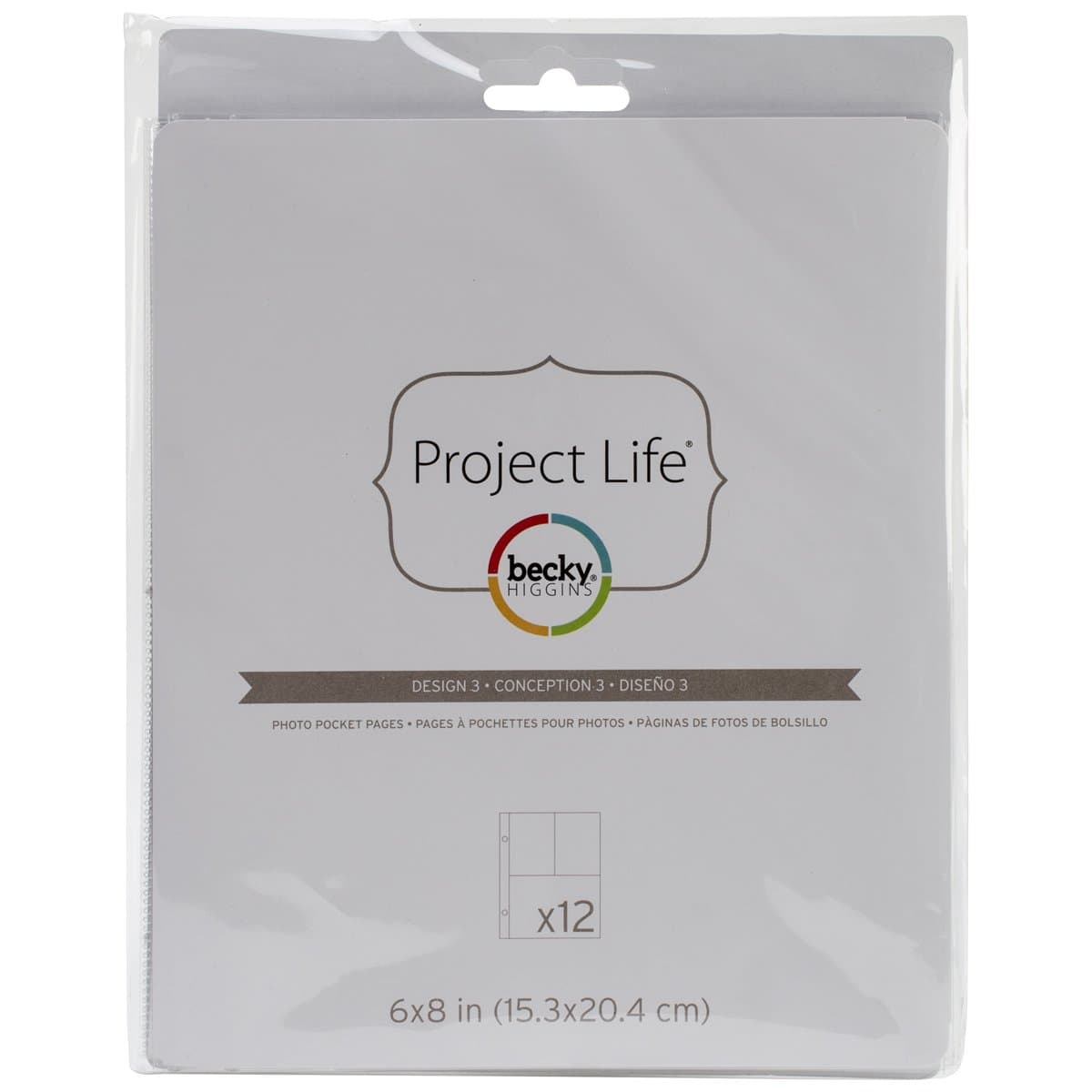Becky Higgins 97733 Project Life Photo Pocket Page Protector-6 x 8-Design 3 (12 Pieces)