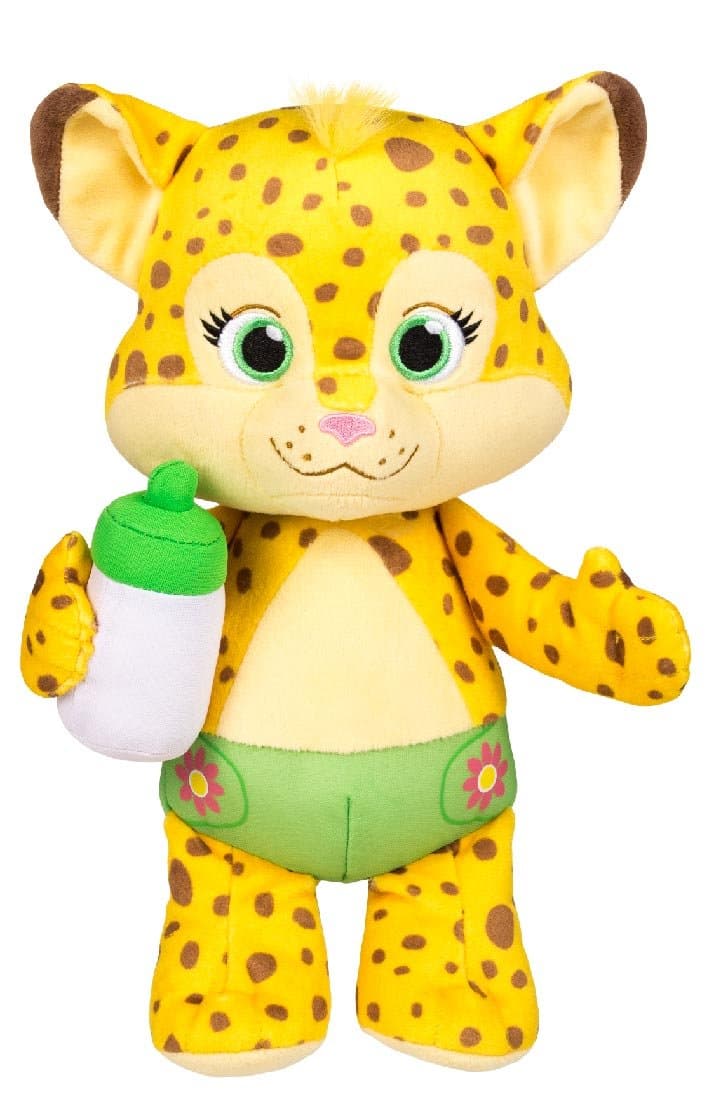Snap Toys Word Party - Franny 10" Stuffed Plush Snuggle and Play Baby Cheetah with Bottle - from The Netflix Original Series - 18 Months