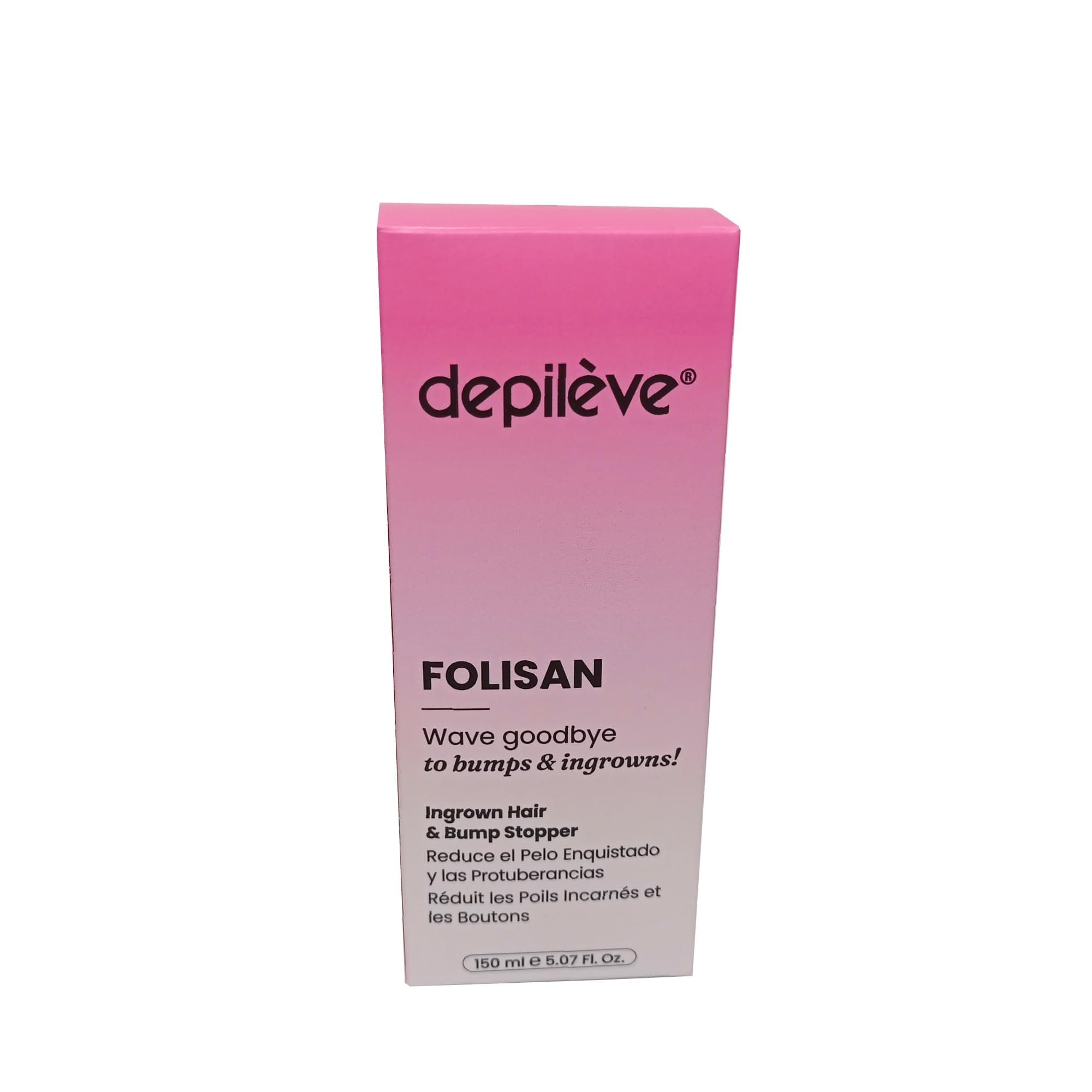 Depileve Folisan Bottle 150ml - Vedelf150: Unisex Hair Removal Agent, Prevents Ingrown Hair & Razor Bumps, Fragrance Free, 150ml