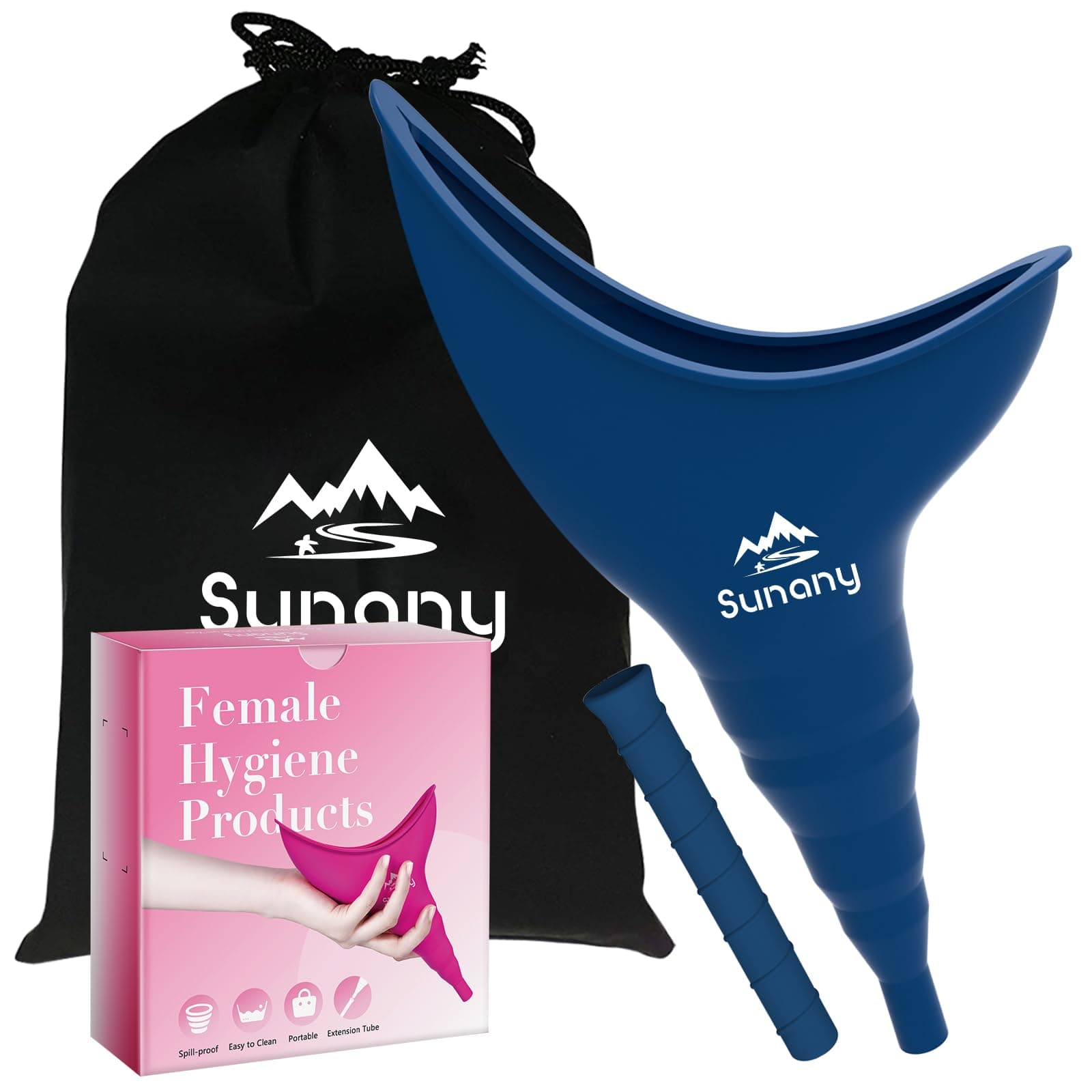 Female Urination Device, Reusable Female Urinal Silicone Women Pee Funnel Allows Women to Pee Standing Up, The Perfect Companion for Camping,Outdoor,Travel（Fuchsia）