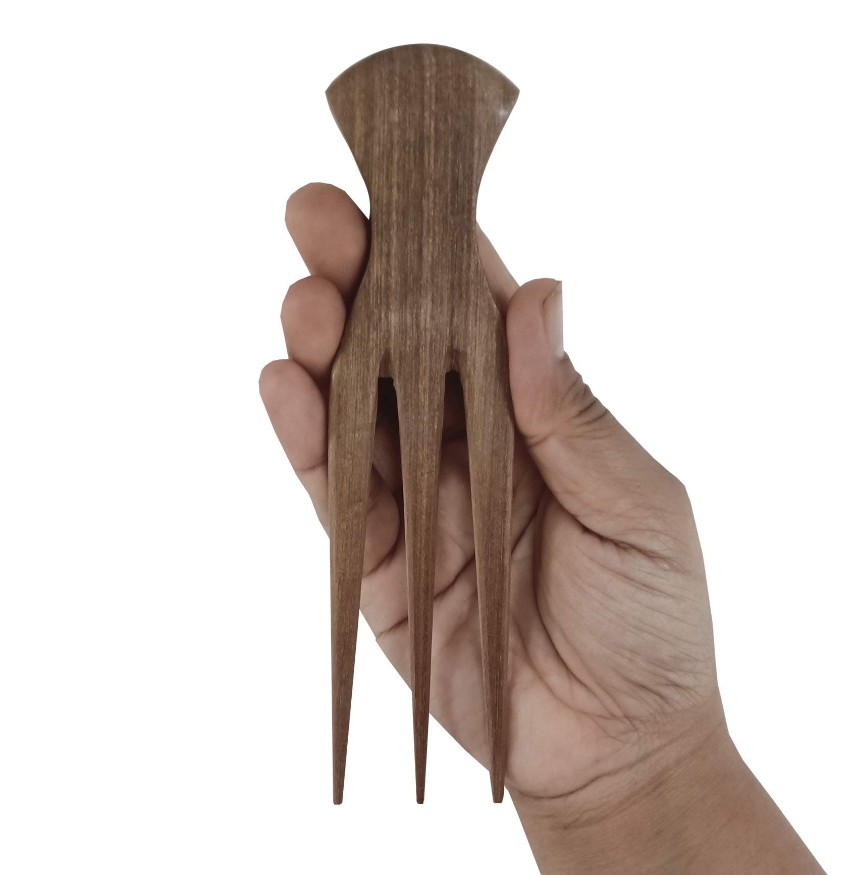 Afro Pick Comb for African Hair | Wooden Parting Comb for Braiding & Cornrows