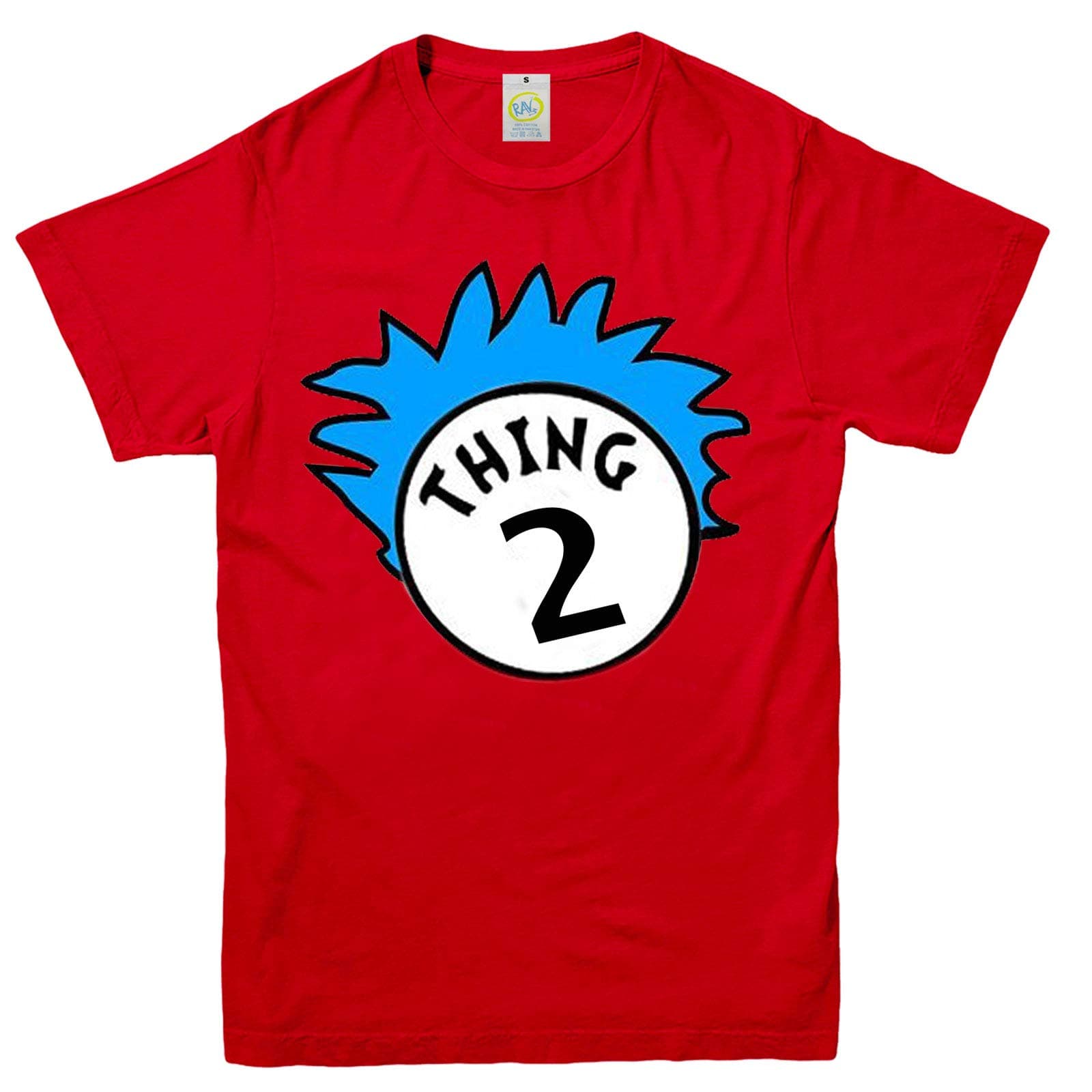 Dr Seuss Cat in The Hat Tshirts Thing 1–Thing 2 Tshirt Crimbo Adults & Kids New