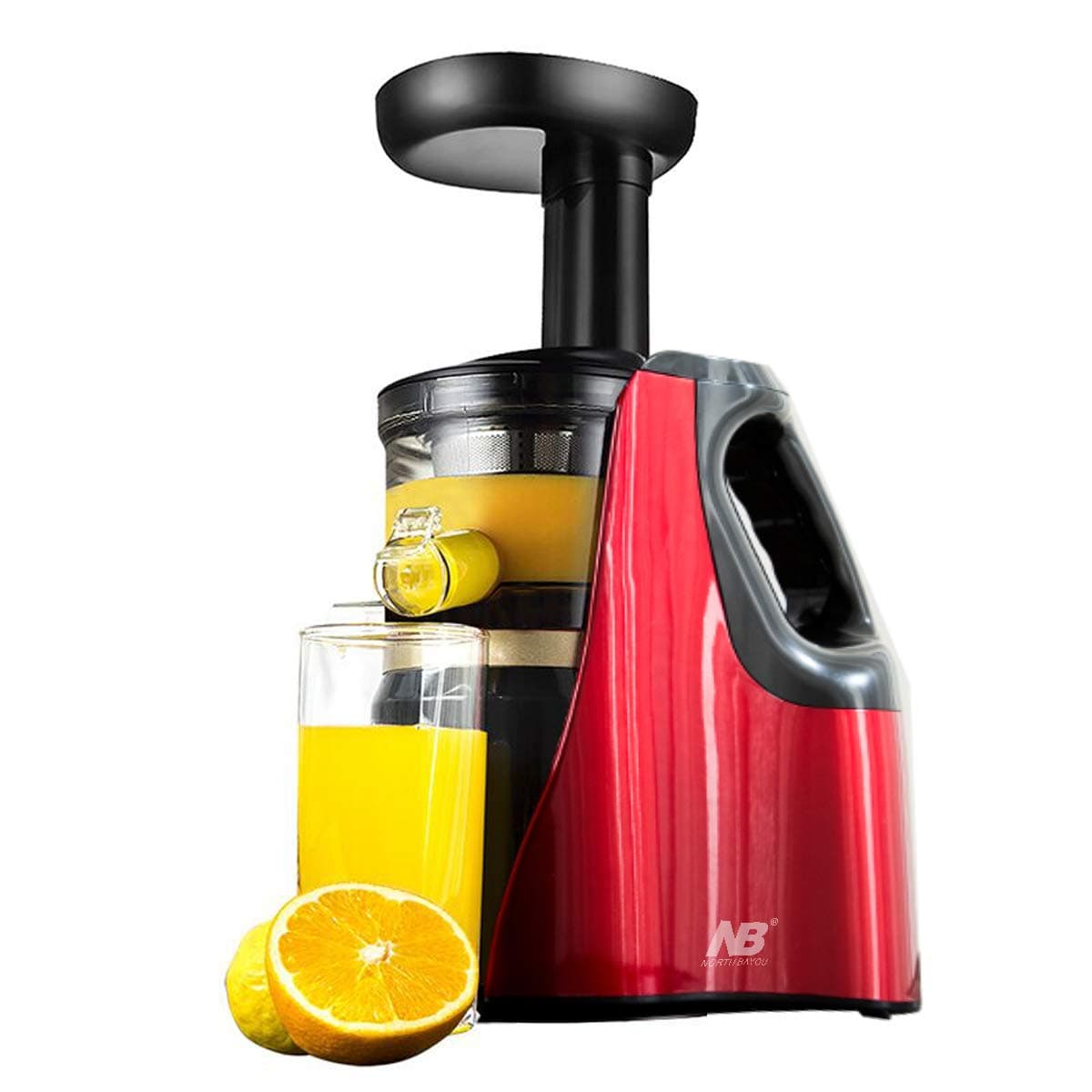Juicer, Slow Masticating Juicer,Cold Press Juicer Machine Easy to Clean, Higher Juicer Yield and Drier Pulp, Juice Extractor with Quiet Motor and Reverse Function