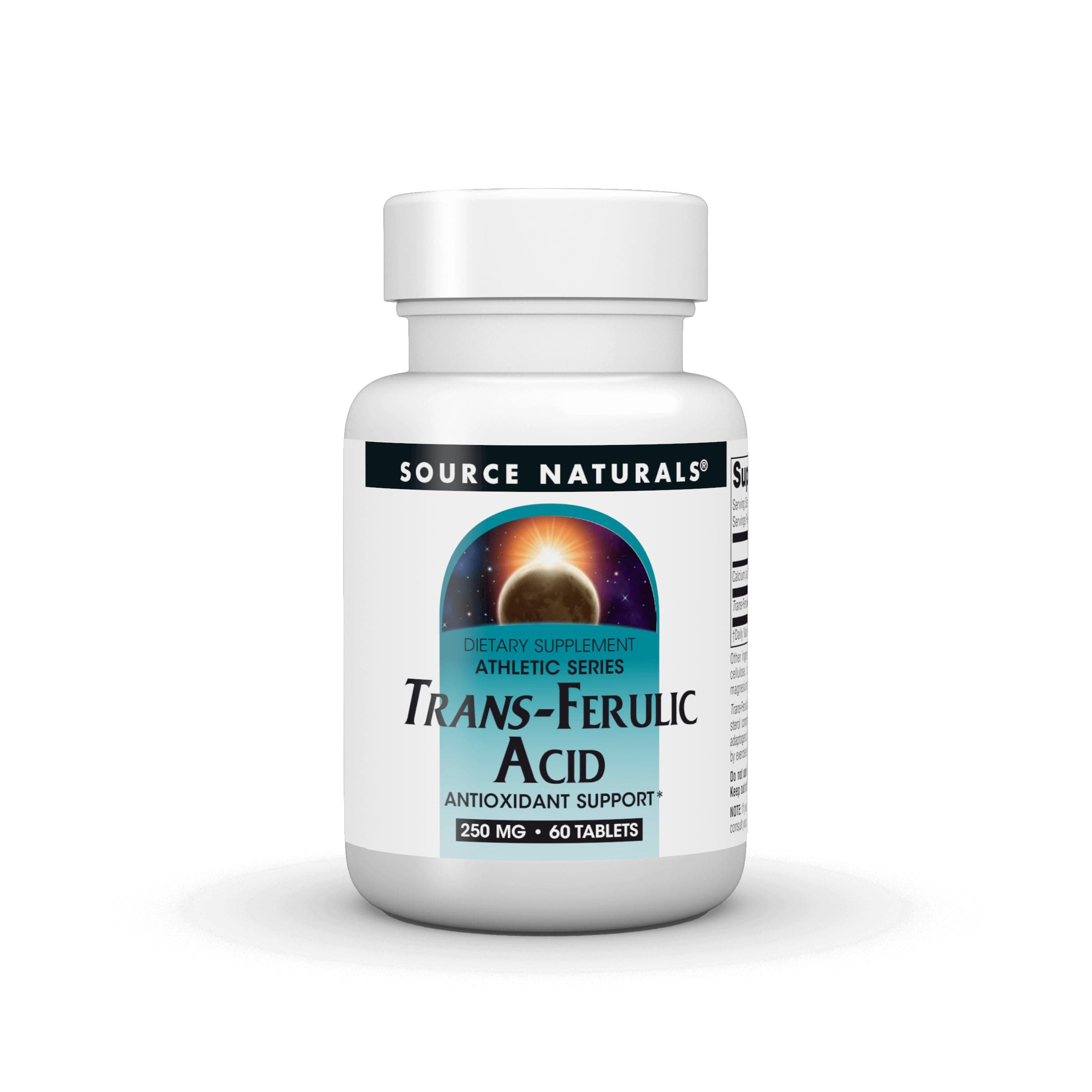 Source Naturals Athletic Series, Trans-Ferulic Acid, Antioxidant Support* - 250mg -60 Tablets