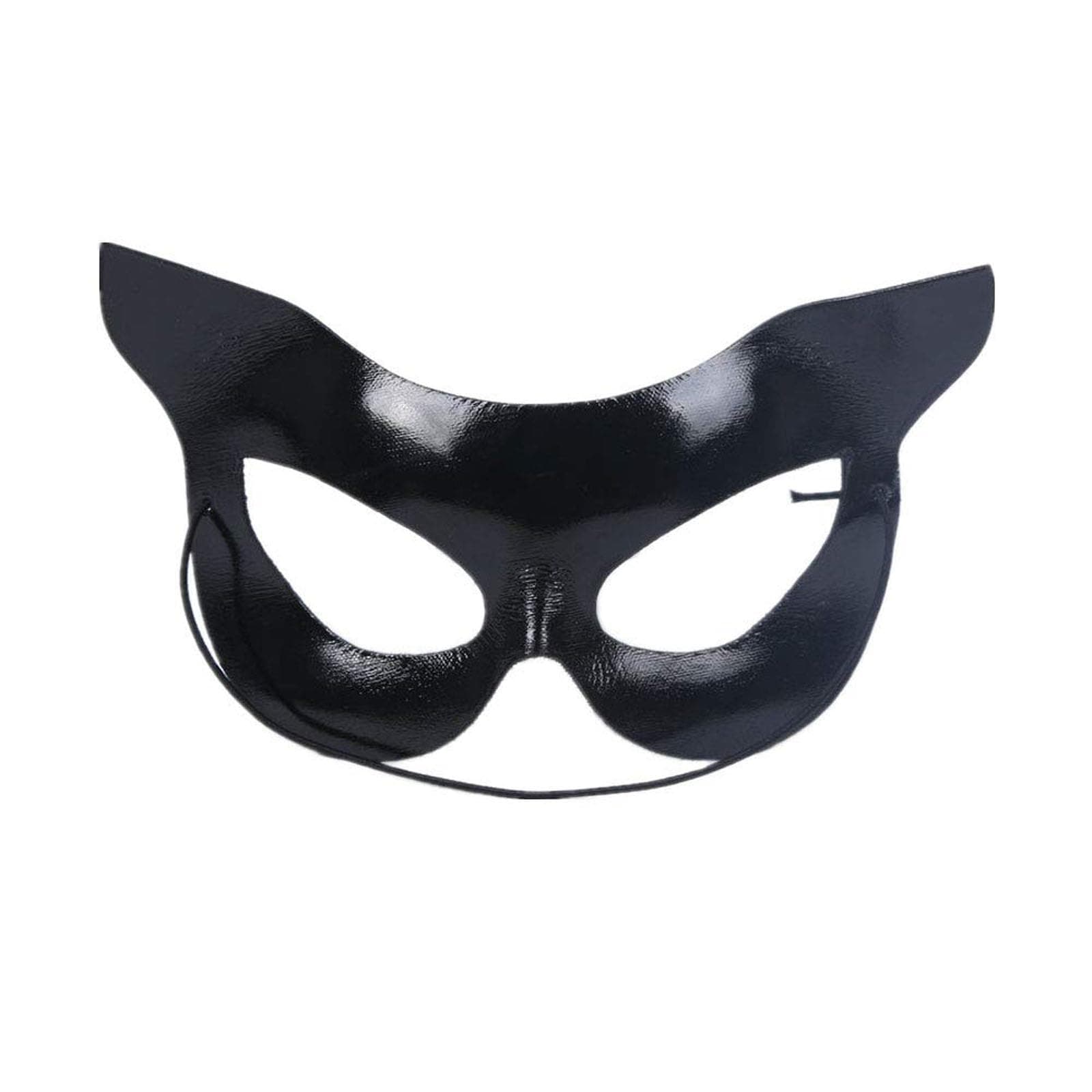 Soochat Women's Cat Mask Black Cat Mask Half Face Cat Mask Halloween Costumes masquerade Costume Party Accessory (Black)