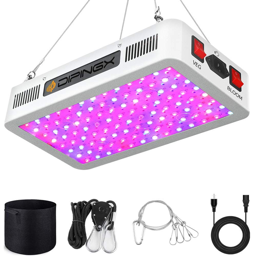 Upgraded Full Spectrum Led Grow Light 1000W Veg&Bloom Double Switch Led Growing Lamp for Greenhouse Indoor Plant Veg and Flower(Dual-Chip 10W LEDs 100Pcs) (1000W)