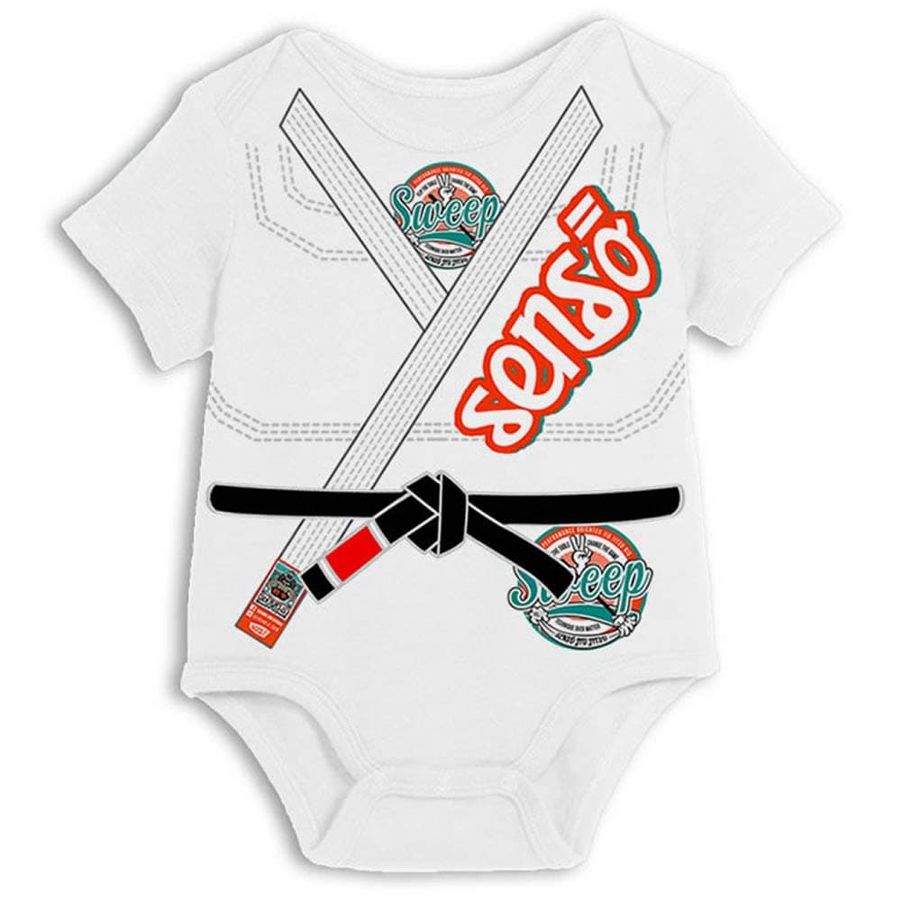 Senso BJJBaby Jiu Jitsu Bodysuit - Sweep Model BJJ Gi for Little Black Belts