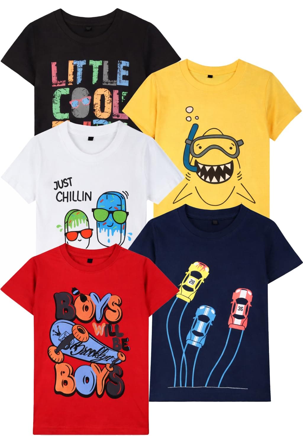 Boys BYS-TSRT-02 T-Shirt (pack of 5)