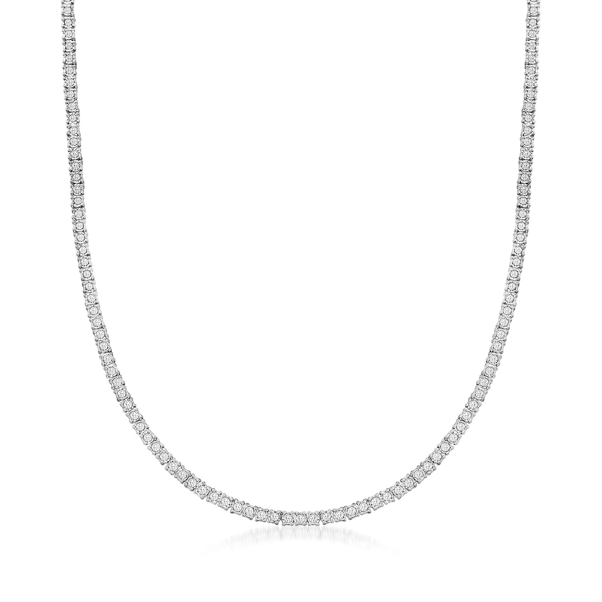 Ross-Simons5.00 ct. t.w. Diamond Tennis Necklace in Sterling Silver