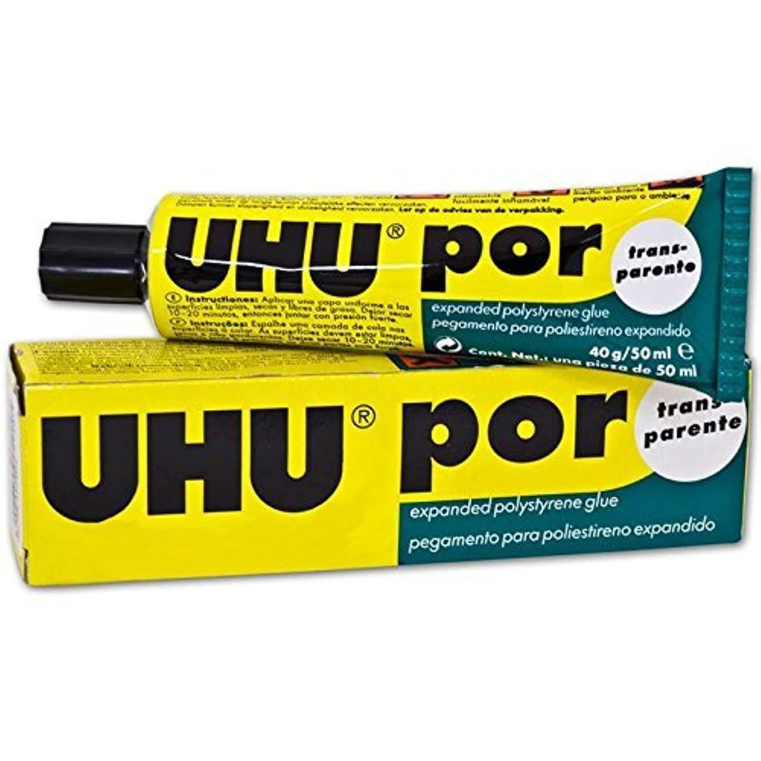 Uhu 4 x POR Adhesive - DEPRON STYROFOAM EXPANDED POLYSTYRENE 40g/50ml