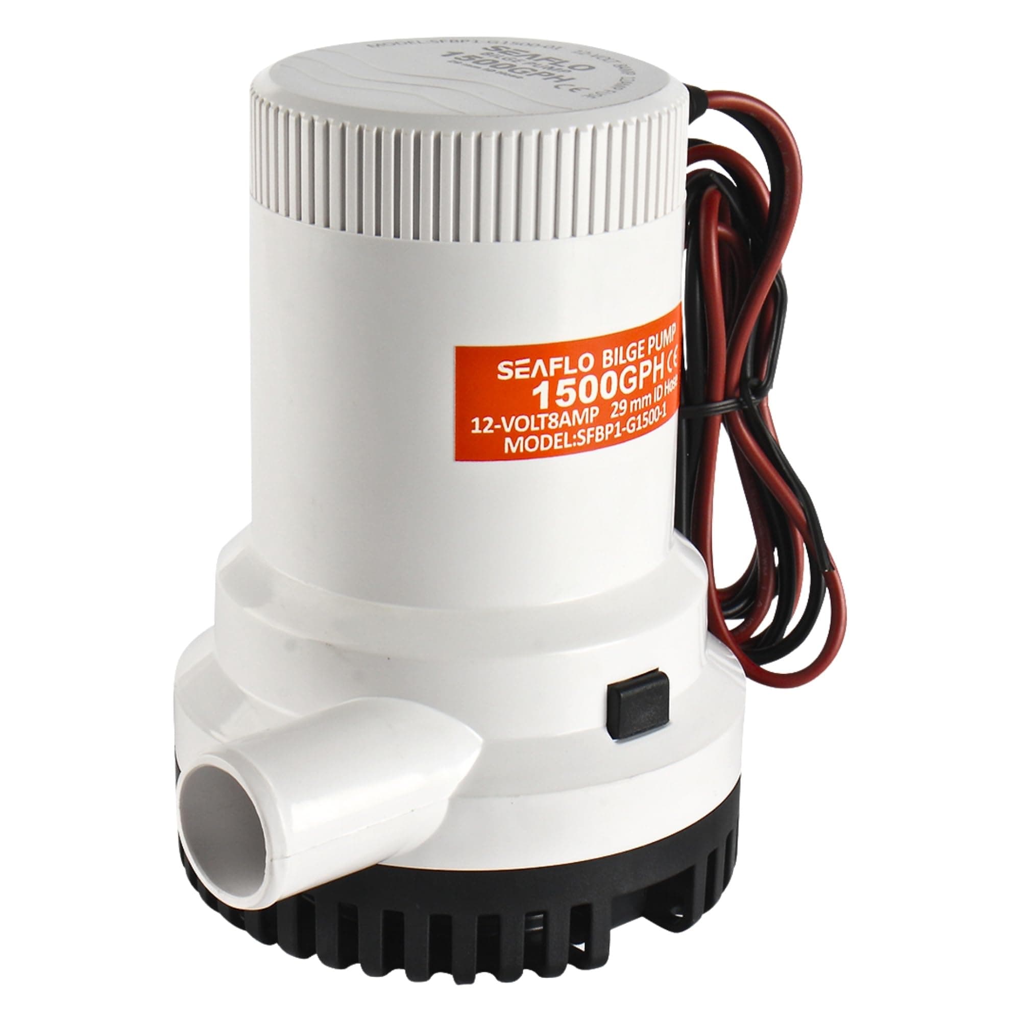 SEAFLO 01 Series 1500 GPH Bilge Pump – 12V, 1-1/8" Outlet, Marine Submersible Pump with Anti-Airlock Protection, CE & Rohs Certified, 4-Year Warranty | Reliable for Boats and Marine Applications