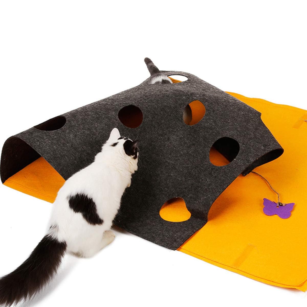 LISICK Cat Exercise Wheel Cat Activity Play Mat-Pets Toy Mat Interactive Play for Kitten and Behavioral Training Bed Mats