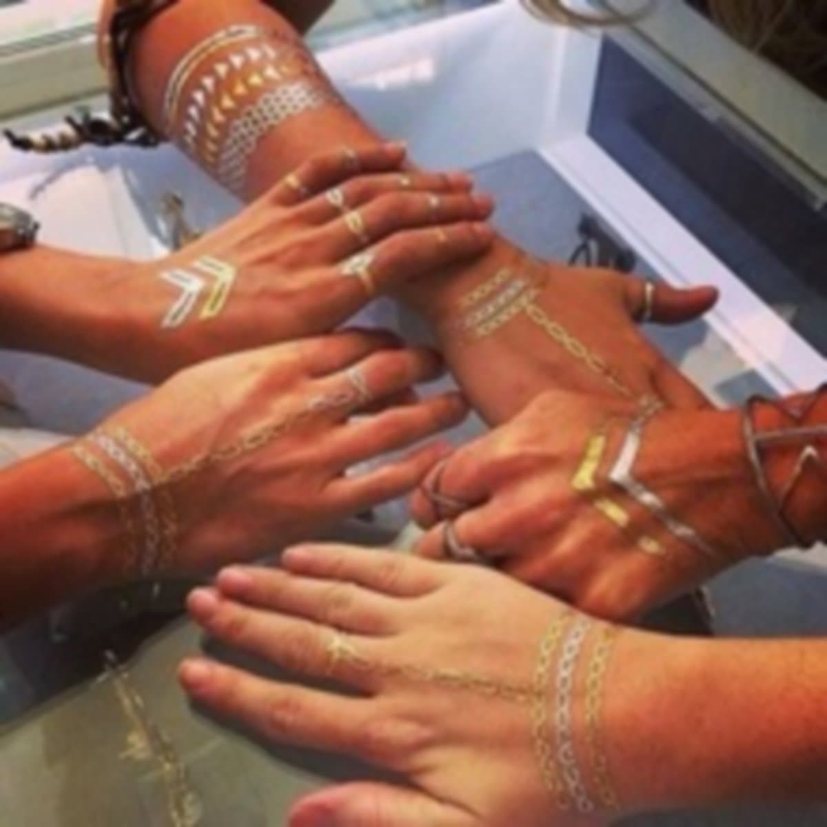 Temporary Metallic Flash Tattoos