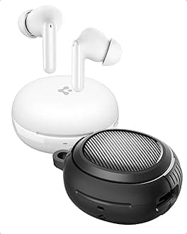 Spigen Audio Newly Launched SA-TW S10 Pack (Rugged Armor Included) True Wireless in Ear Earbuds 30H Playtime, Upto 28dB ANC, Transparency Mode, EQ Customizing App, 4-MIC, 10mm Driver, IPX5 - White