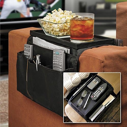 Liamra Solutions Limited Universal 6 Pocket Sofa Couch Arm Rest Media Organiser Magazine Remote Snack Mobile Dvd Books Holder Storage