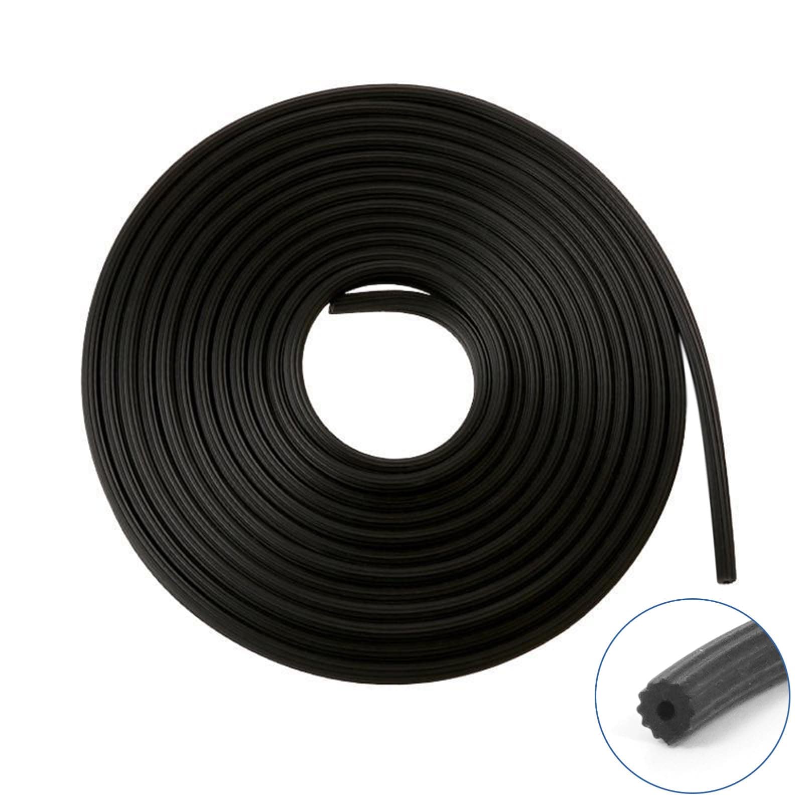 Window Screen Spline, 0.14" x 100' Replacement Round Black Window Screen Retainer Spline, Window Screen Repair