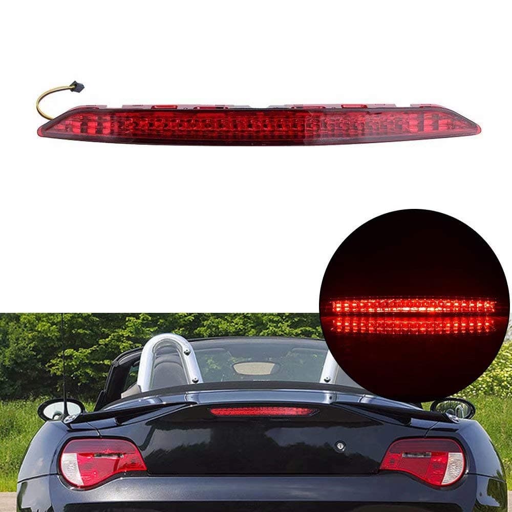 HonsCreat 1PCS Red Light Red Lens Trunk 3rd Third Brake Stop Light Rear Lamp Assembly for BMW E85 Z4 2003-2008 Replaces 63256917378