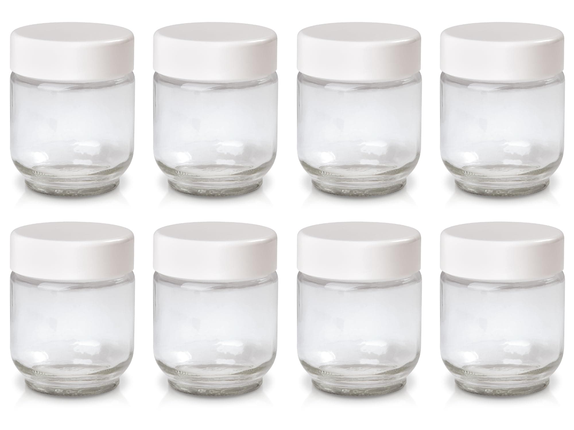 Euro Cuisine Glass Jars for Yogurt Maker, Set of 8