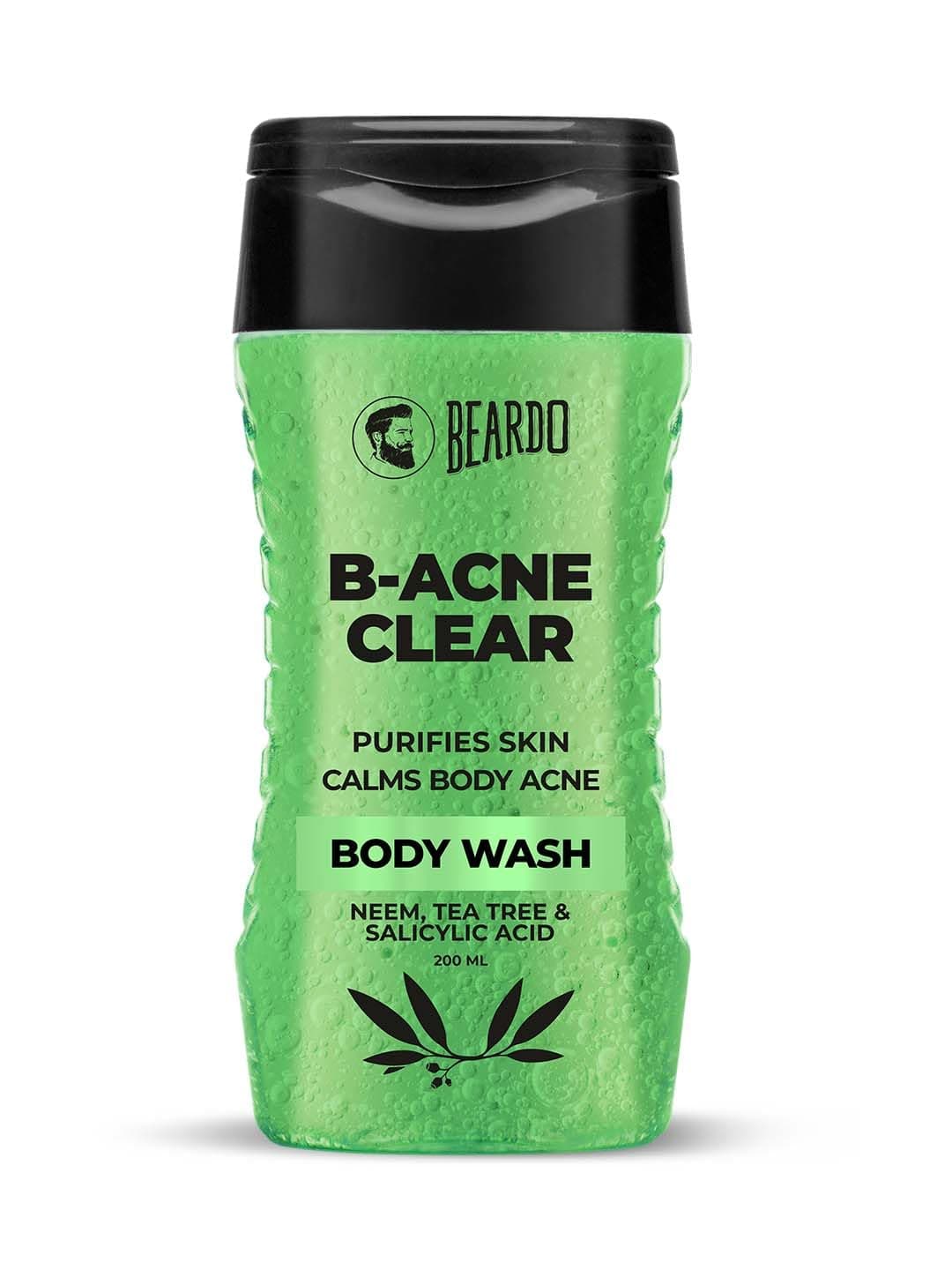 BEARDO Body Acne Body Wash for Men 200 ml | With Neem, and Tea Tree | Clean Clear Skin | For Body Acne and Skin Purification | B-acne Bodywash