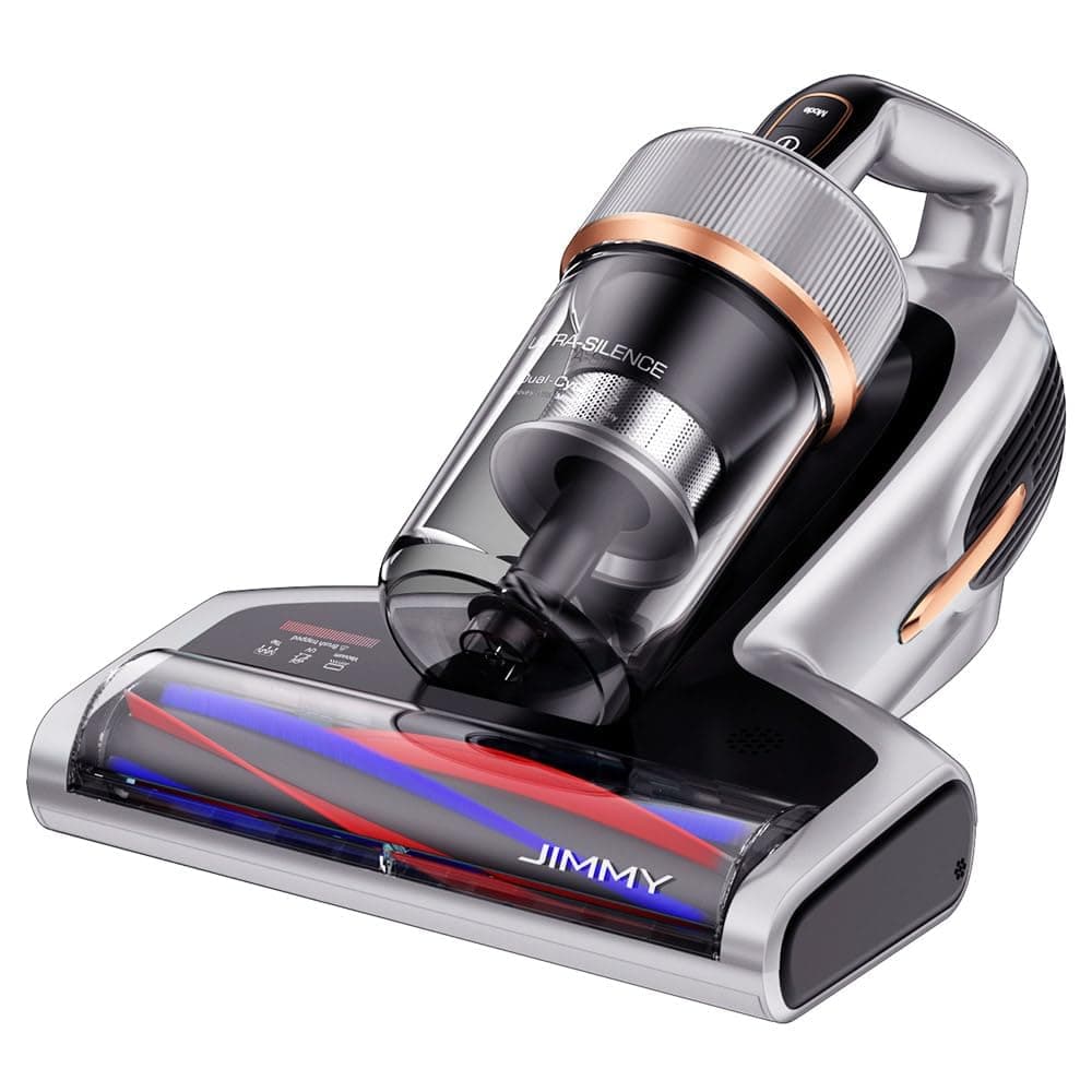 Jimmy BX7 Pro Mite Vacuum Cleaner 700 W Powerful Mattress Cleaner with UV-C Light, Dust Mite Sensor, Ultrasonic Function, 16 Kpa Suction Handheld Vacuum Cleaner for Mattress, Sofa, Bed, Grey
