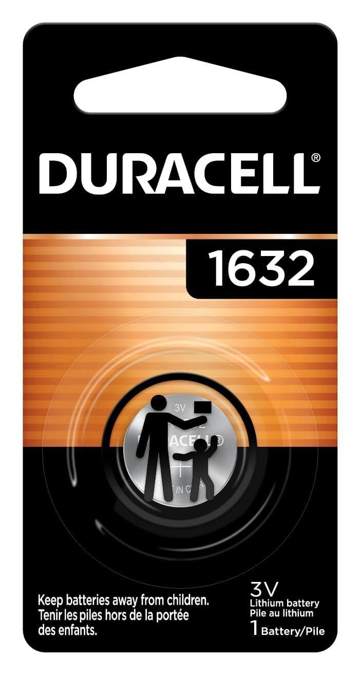 Duracell 1632 3V Lithium Coin Battery 1 Count (Pack of 1), CR1632 3V Battery for Fitness Devices, Watches, and More