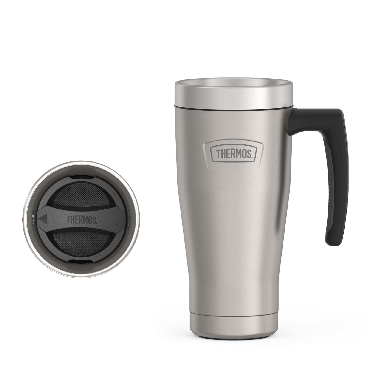 ICON SERIES, Stainless Steel Mug, Matte Stainless Steel, 16 oz