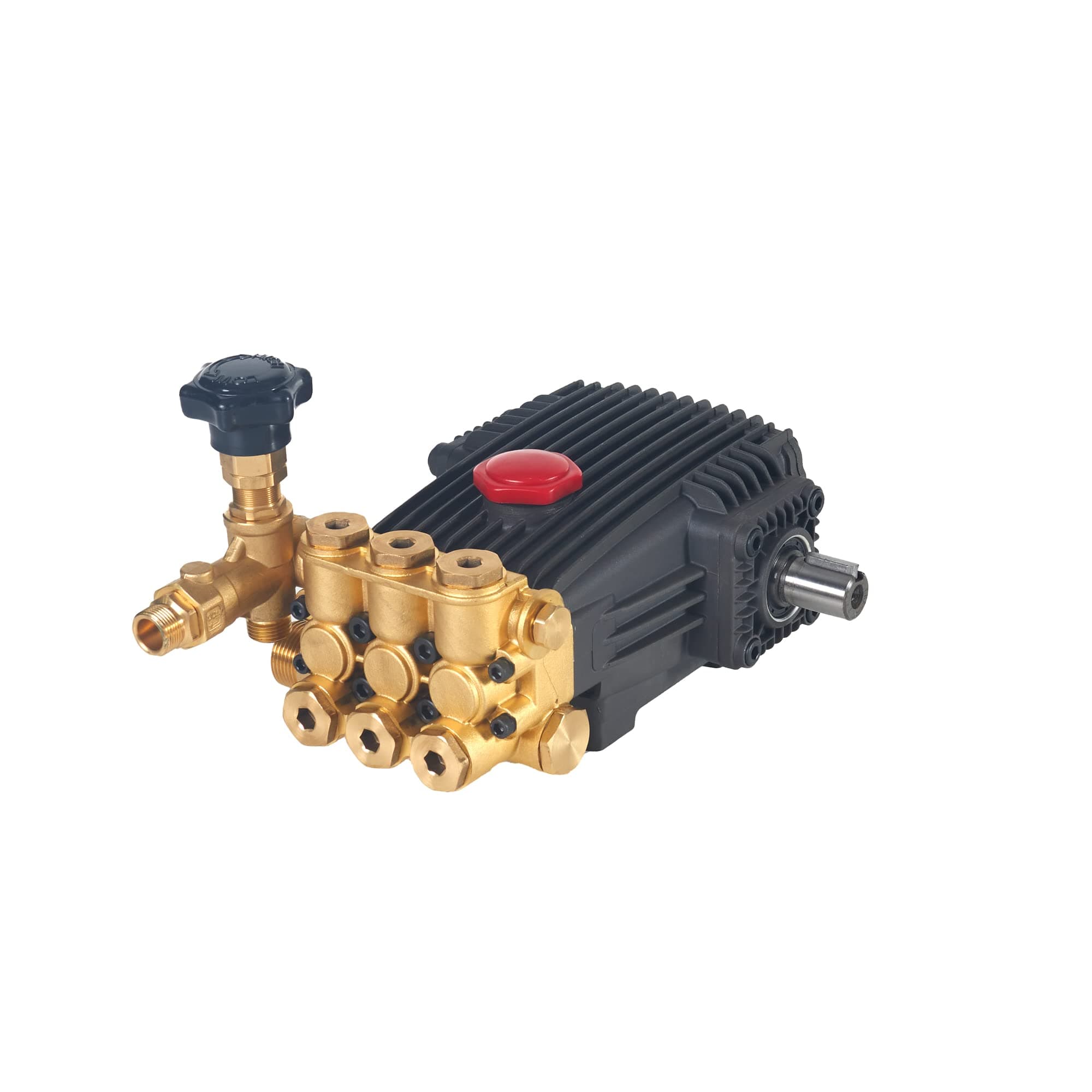 Canpump CT 2210 S Pressure Washer Pump – 1500 PSI, 10 GPM, 24 mm Solid Shaft, Horizontal, Triplex, High Flow, Max 1725 RPM – For 13 HP Belt-Drive Gas Engines & Hollow Shaft Electric Motors