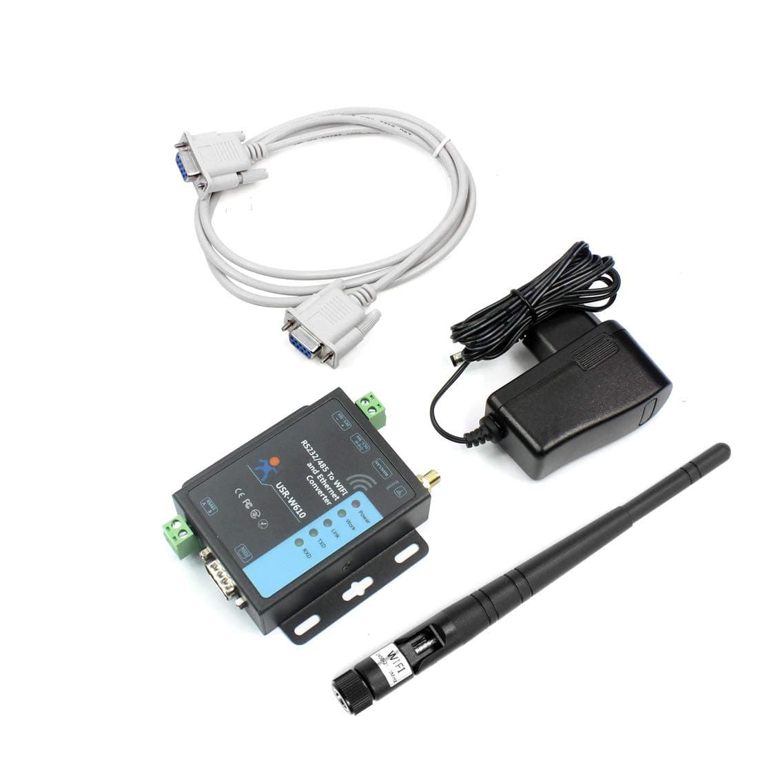 USR-W610 Serial to WiFi Ethernet Wireless Converter RS232 RS485 Serial Server Support WatchDog Modbus Gateway TCP UDP